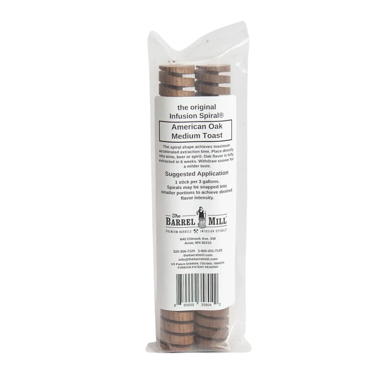 Craft A Brew - American Oak Infusion Spirals - Medium Toast - Home Beer Brewing Kit - Barrel Aged Flavor Enhancer with Warm Vanilla Notes - 2 Large Oak Aging Spirals for 5-6 Gallon Batches - Perfect for Craft Beer, Whiskey & Wine Aging at Home