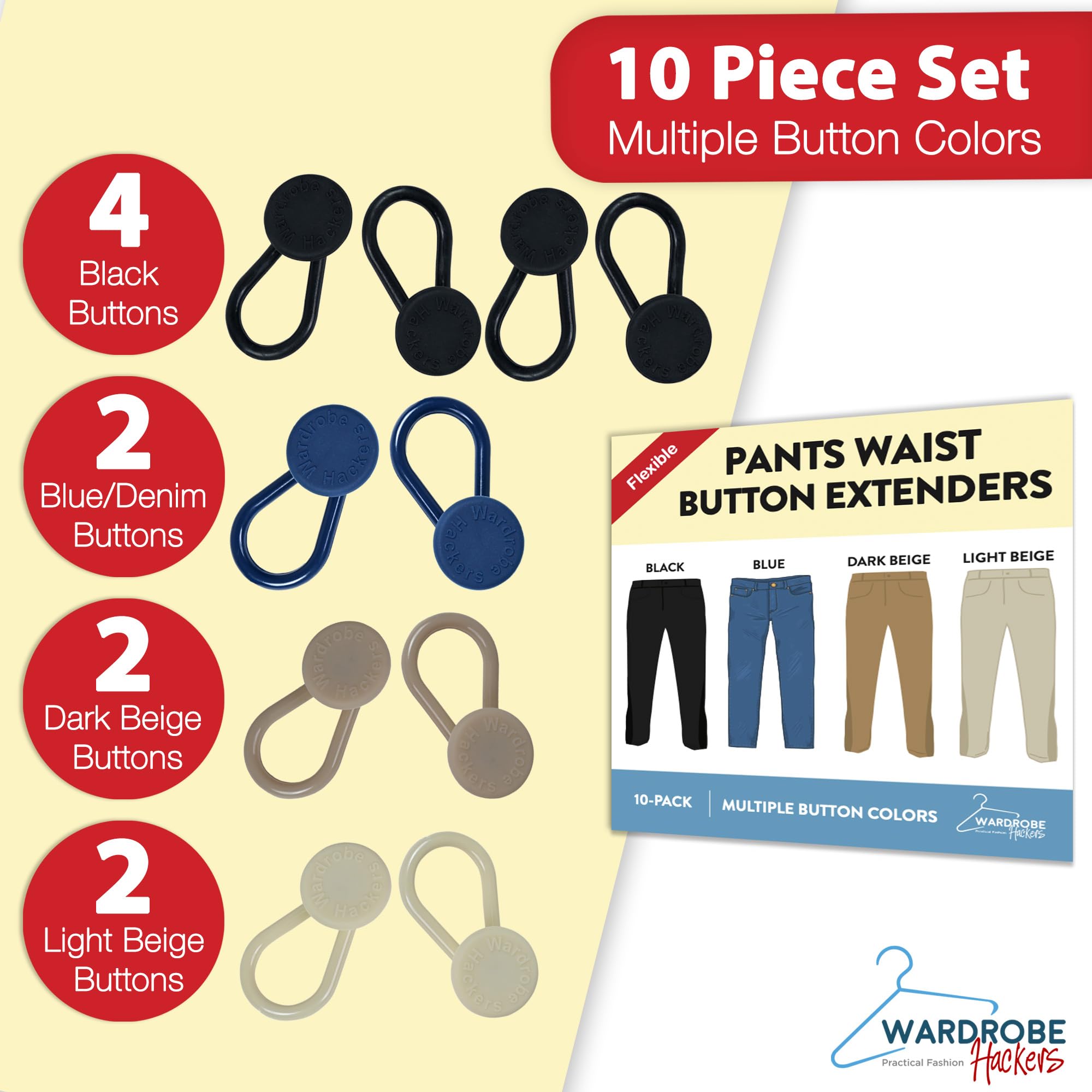 Flexible Waist Extenders for Jeans & Pants - Perfect Fit Solution