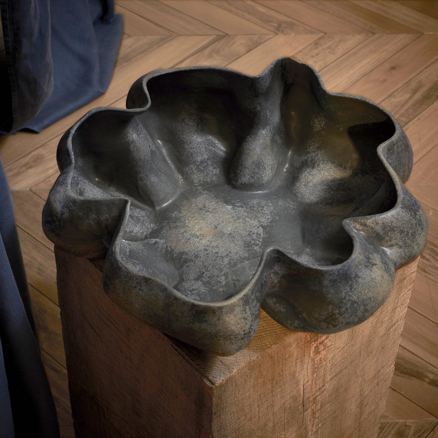 Timna Bowl - Handcrafted Aged Iron Kitchen Bowl for Serving, Mixing & Decor | Perfect for Salads, Pasta, Fruit & Home Decor