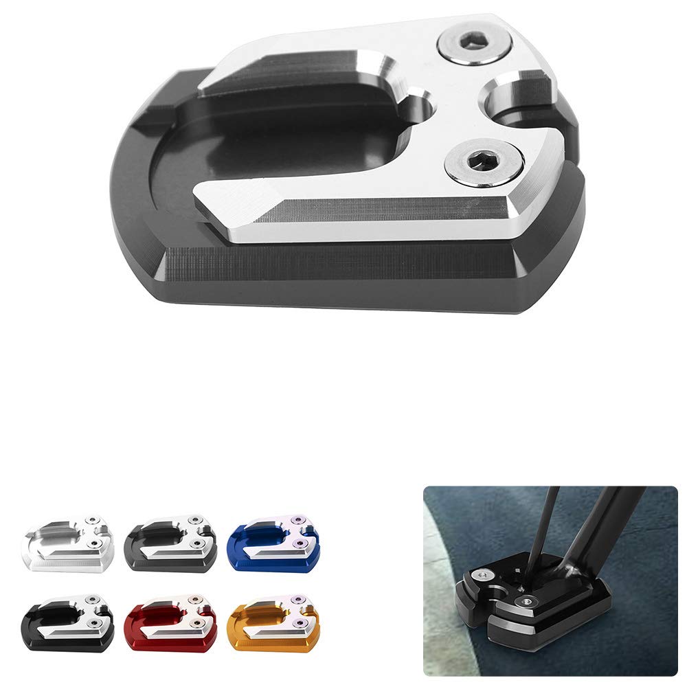 Titanium Motorcycle Kickstand Pad for Yamaha XMAX 125 250 300 - Heavy Duty Foot Side Stand Accessory for Enhanced Stability on Pavement & Grass (Perfect for Parking & Outdoor Riding)