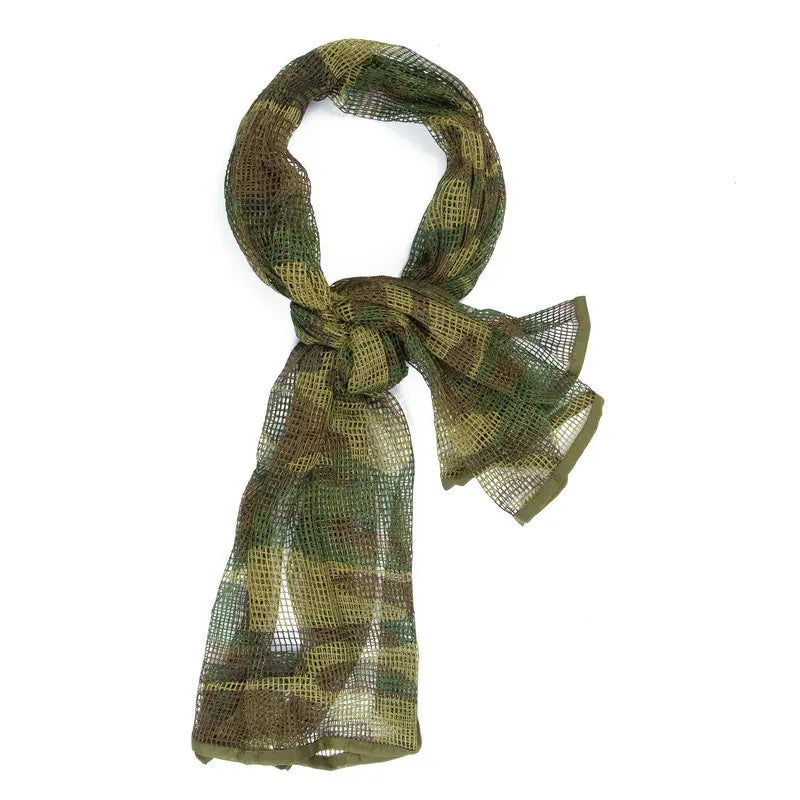 Sniper Veil Camo Mesh Tactical Scarf - Military Grade Concealment Scarf for Hunting, Airsoft & Outdoor Survival Gear | Perfect for Snipers, Hunters & Tactical Enthusiasts