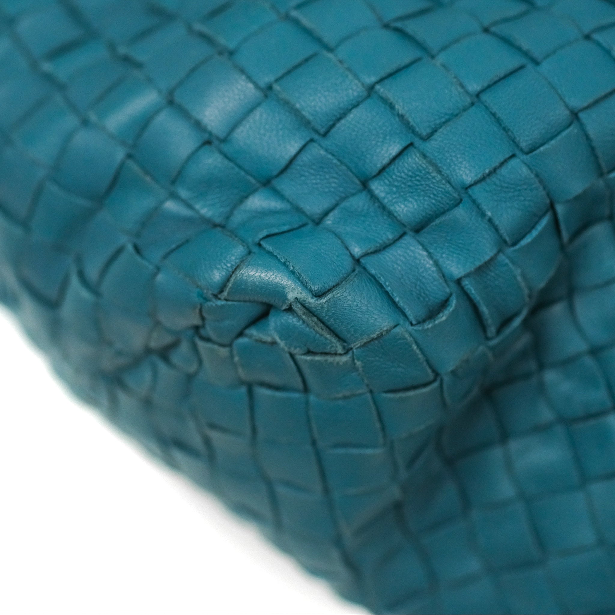 Bottega Veneta Large Cesta Tote Bag - Intrecciato Woven Leather Handbag in Teal Blue | Stylish Designer Tote for Women, Perfect for Work, Travel & Everyday Use