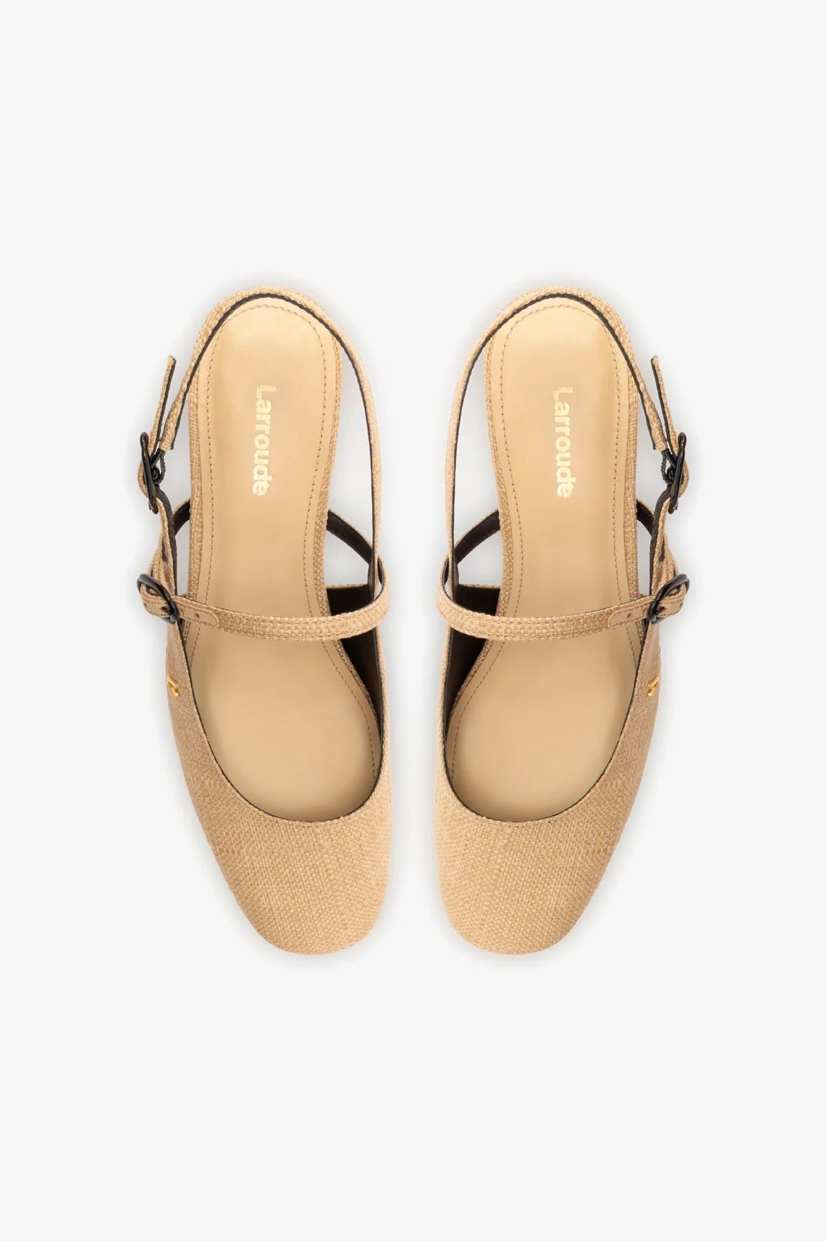 Georgina Women's Beige Raffia Pump with Black Trimming - Comfortable Heels for Weddings, Parties & Office Wear