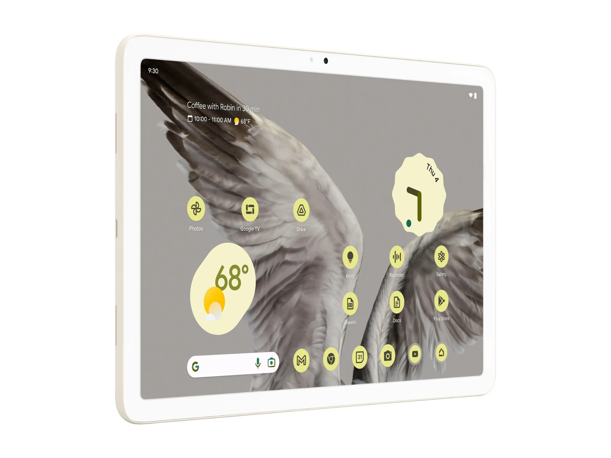 Google Pixel 11-inch Android Tablet - 128GB Storage, WiFi, Hazel & White - Perfect for Work, Study & Entertainment