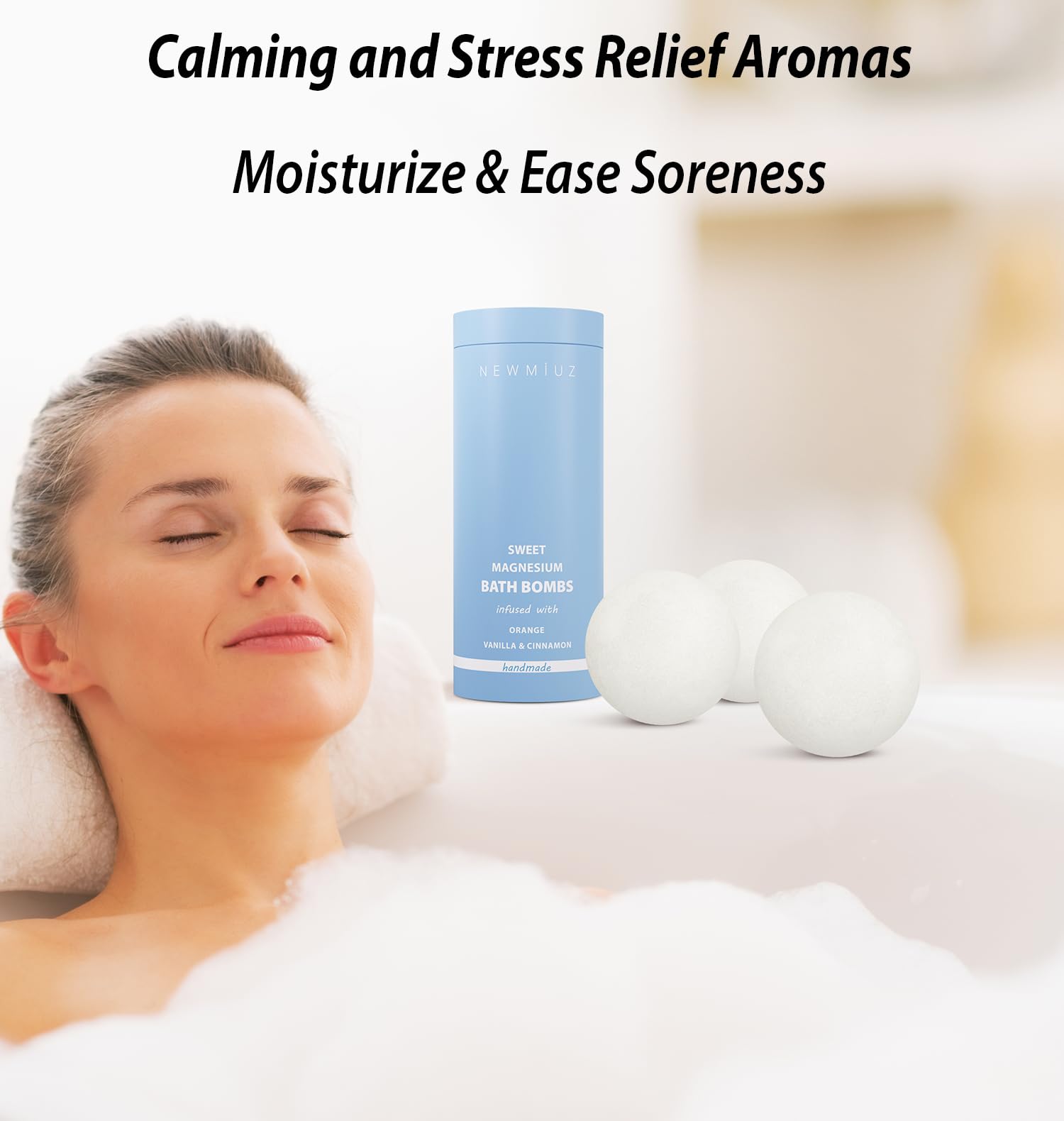 Luxury Creamy Collagen & Magnesium Epsom Salt Bath Gift Set - 4 Pack Milk Bath, Bath Salt & Bath Bombs for Relaxation, Skin Hydration & Muscle Relief | Perfect Spa Night, Self-Care Gift & Stress Relief