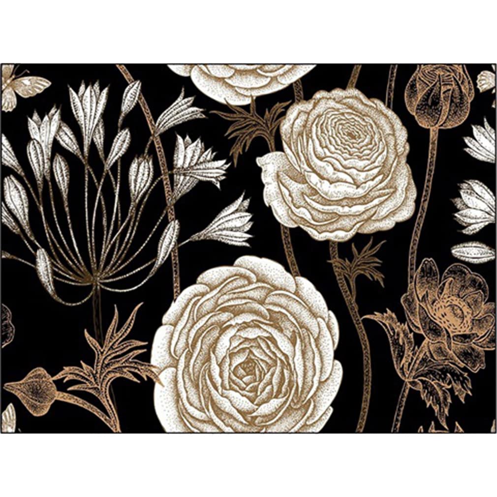 Modern Floral Rectangle Area Rug - Non-Slip Indoor Outdoor Carpet for Bedroom, Living Room, Kitchen - 3'x9' Home Decor Runner Rug with Non-Shedding Design - Perfect for Floor Mats, Bedside, Doormat & High Traffic Areas