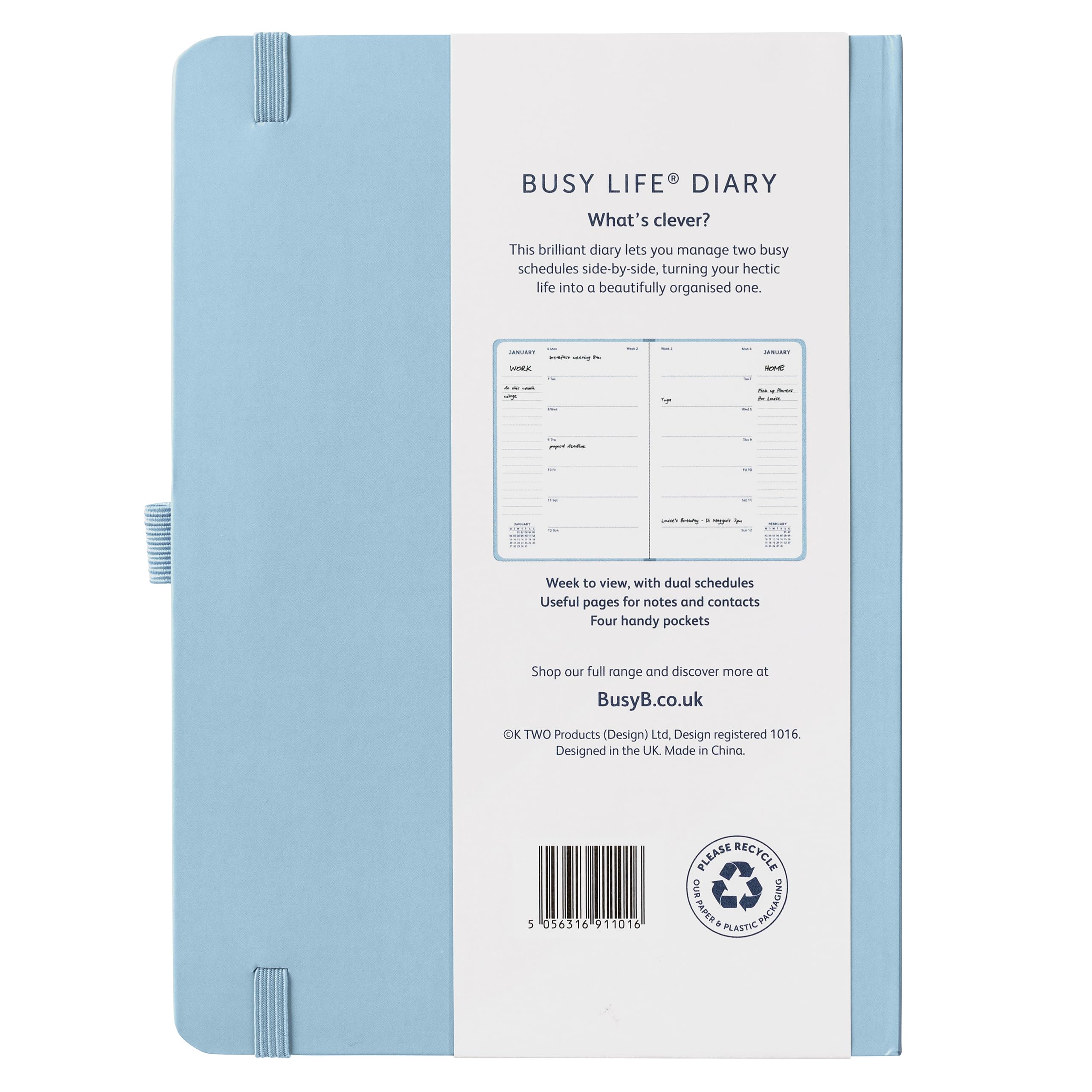 Busy B A5 2025 Weekly Planner - Dual Schedule Academic & Work Diary with Year Calendar, Pen Pockets & Elastic Closure | Perfect for Students, Teachers & Professionals | Birds Design Organizer for School, Office & Daily Planning