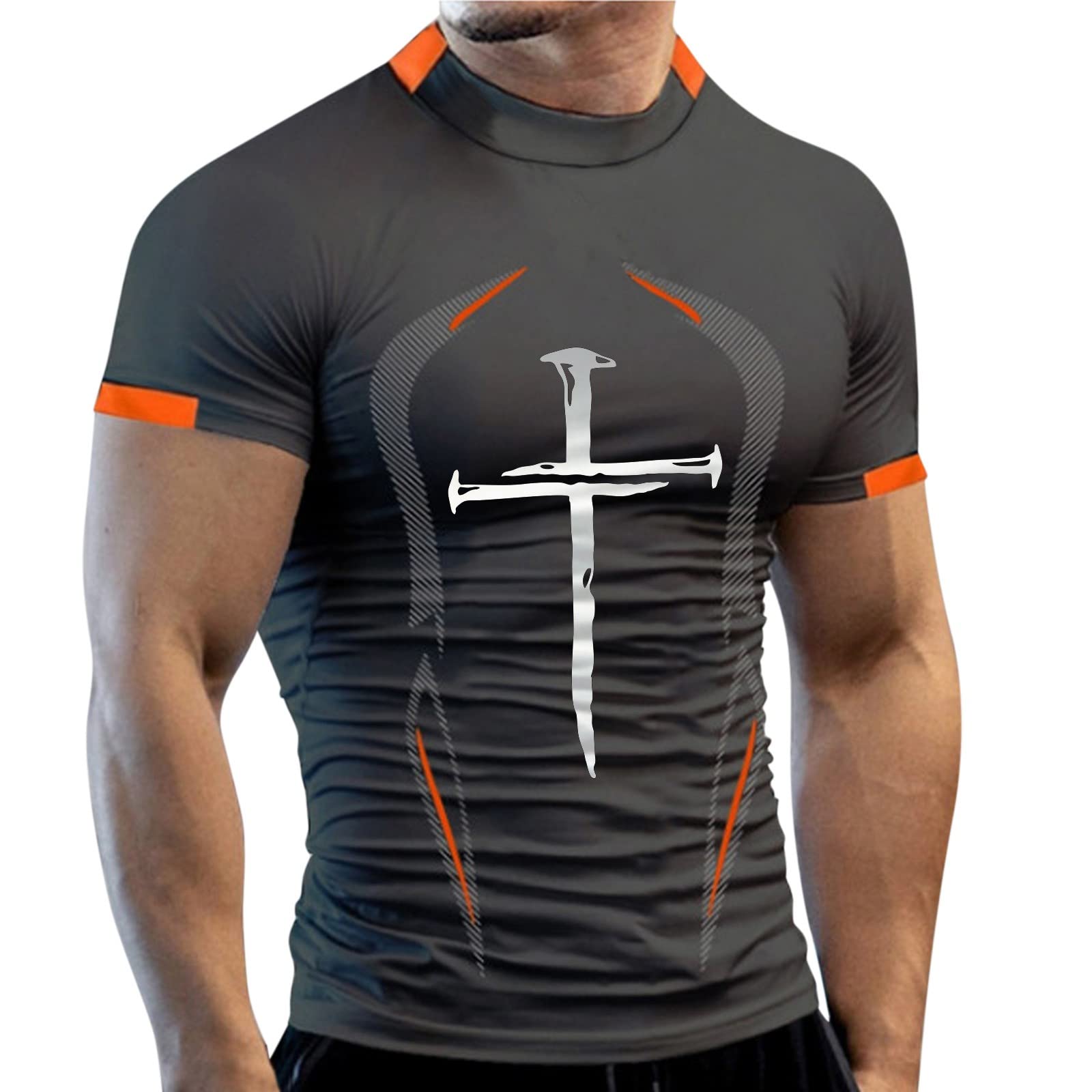 Men's Workout Shirts - Cool Dry Compression T-Shirts for Training & Gym