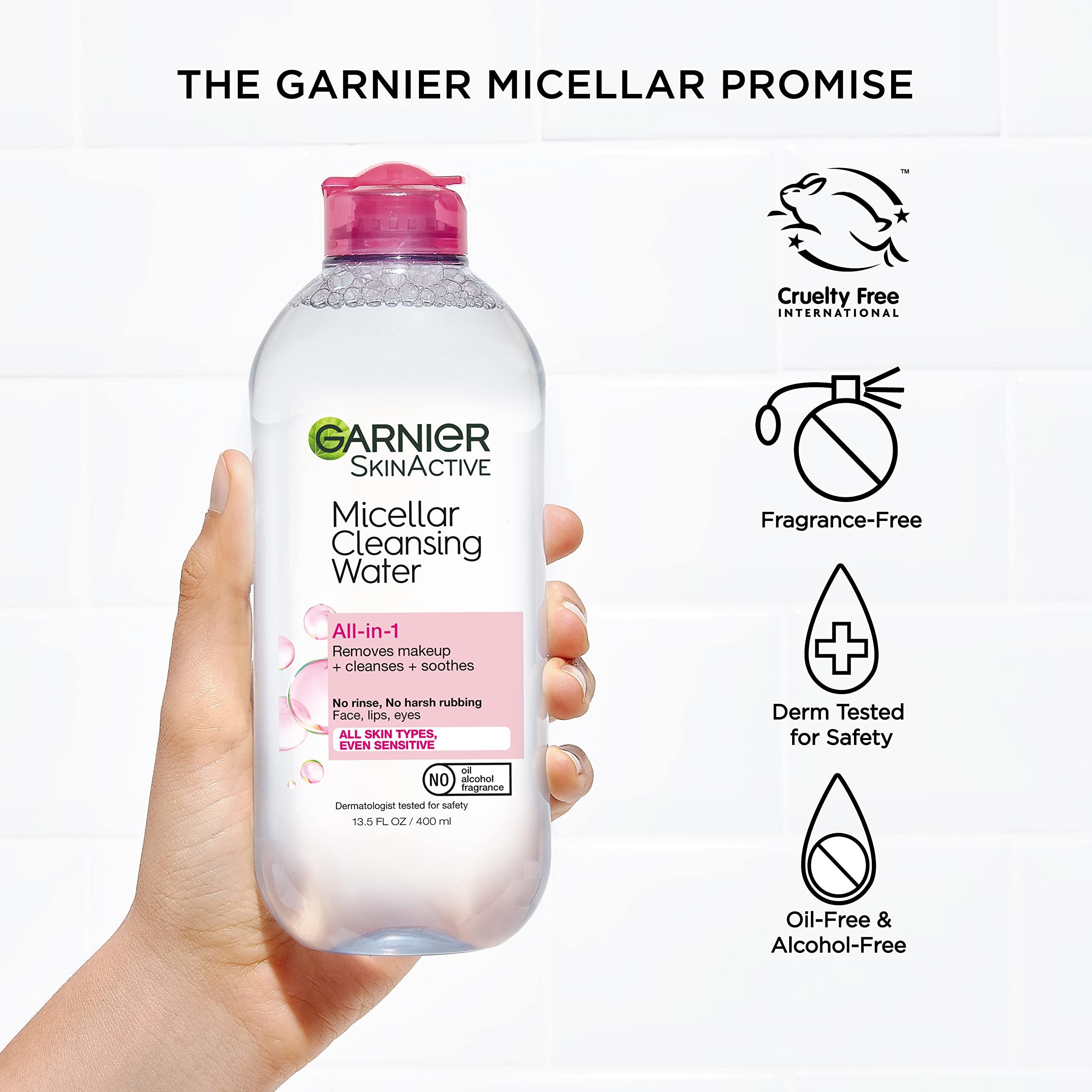 Garnier Back to School Hair Care Bundle - Micellar Cleansing Water (400mL) + Fructis Sleek & Shine Shampoo (22oz) & Conditioner (21oz) - 3-Piece Kit for Smooth, Shiny Hair - Perfect for Daily Hair Wash Routine & School Essentials (Packaging May Vary)