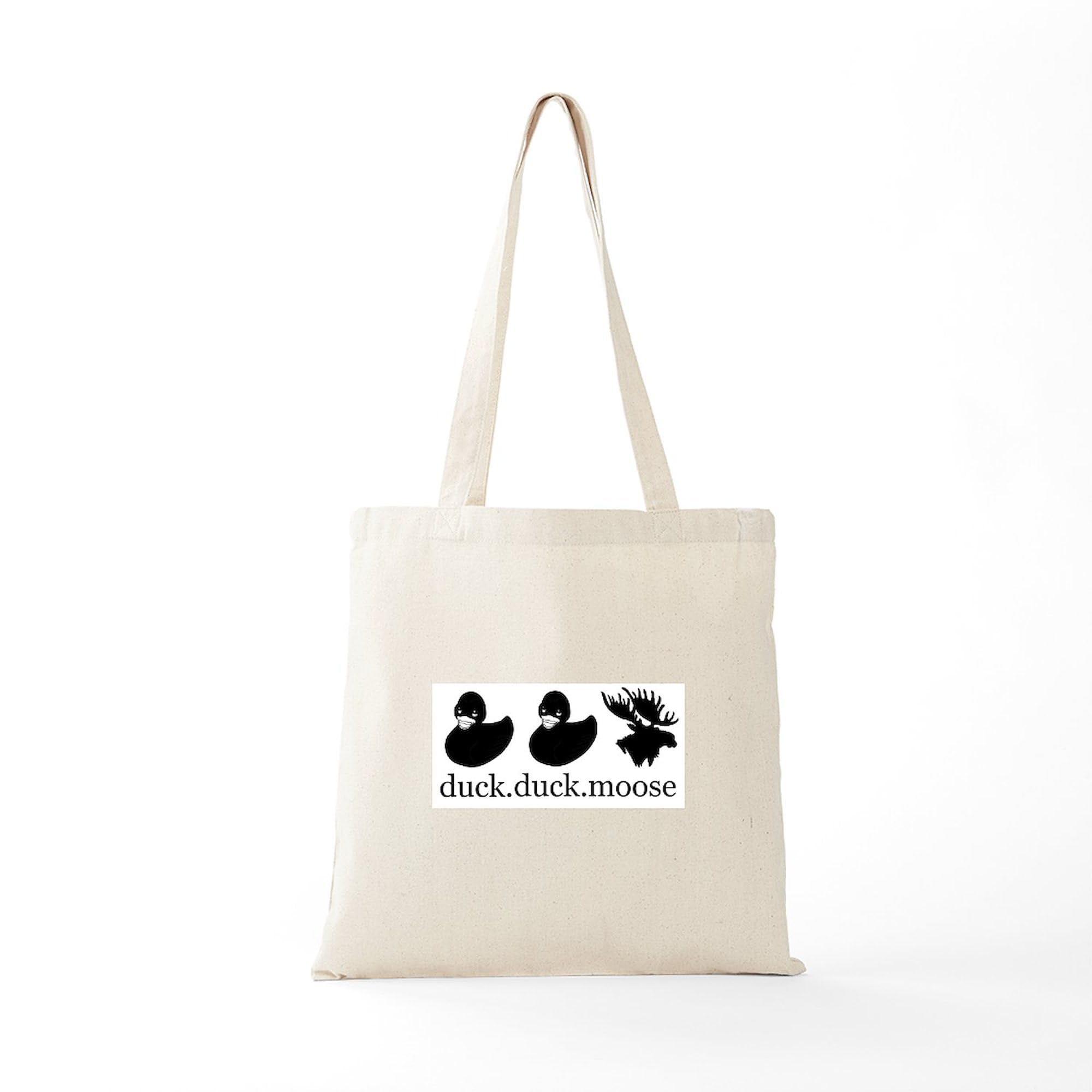 Duck Duck Moose Canvas Tote Bag - Eco-Friendly Reusable Shopping Bag for Groceries, Beach & Daily Use | Natural Cotton Tote by CafePress