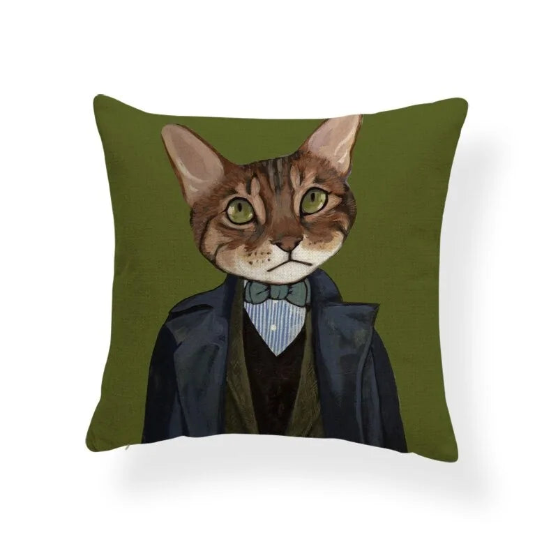Stylish Cat-Themed Pillow Covers - Soft Decorative Cushion Cases for Living Room, Bedroom, or Nursery - Perfect for Pet Lovers & Home Decor