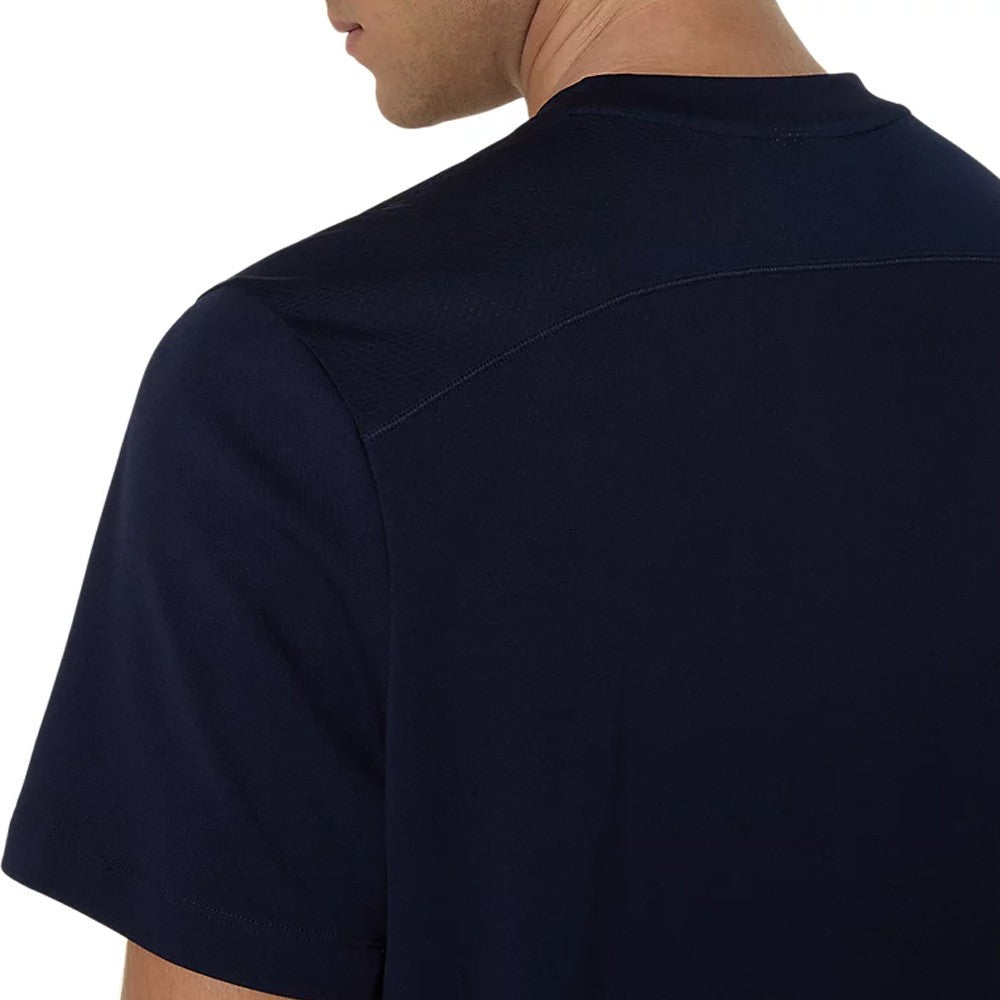 ASICS Men's Performance Court Short Sleeve T-Shirt - Breathable Tennis & Pickleball Shirt - Midnight Blue - Ideal for Racquet Sports & Casual Wear