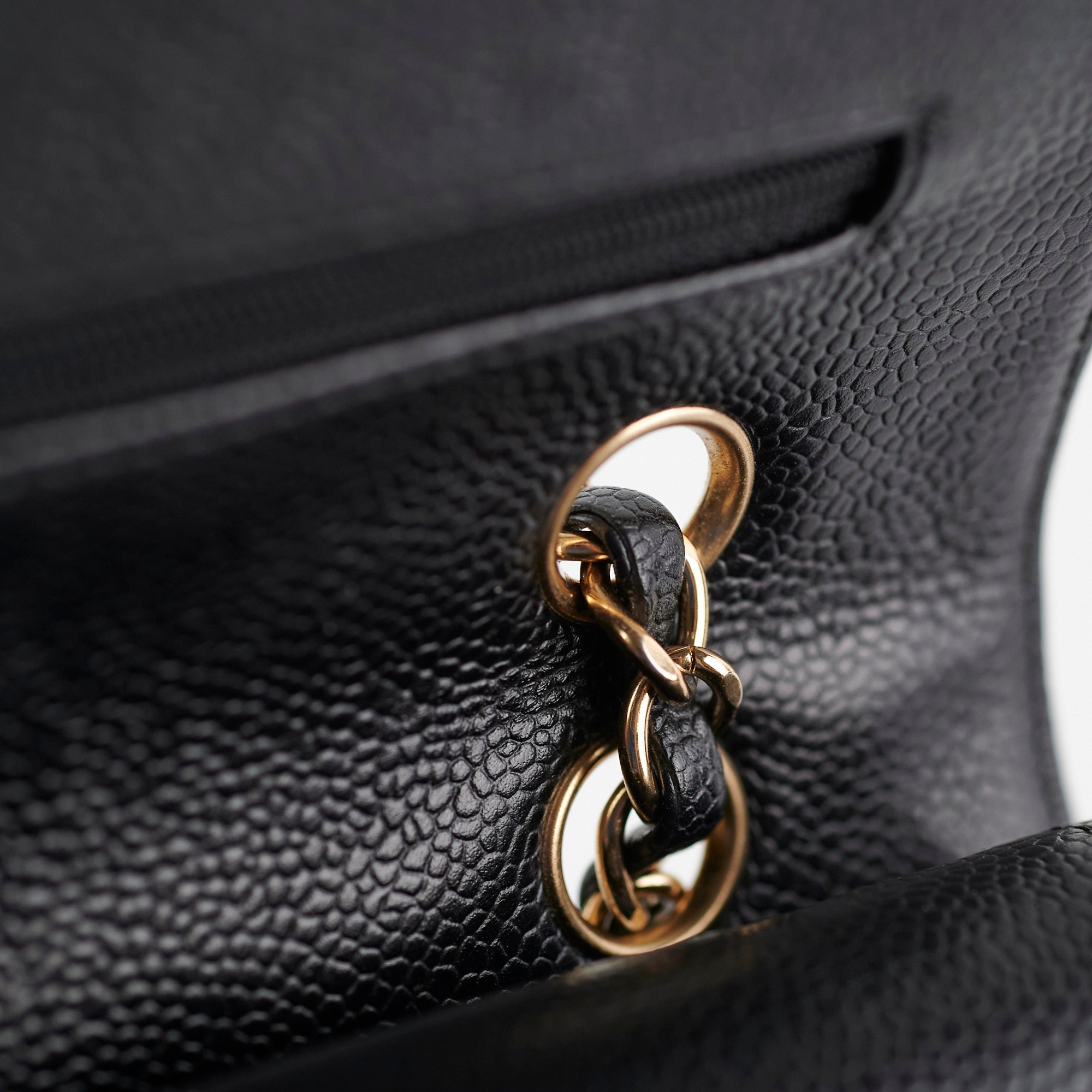 Chanel Medium/Large Caviar Double Classic Flap Black Handbag - Luxury Designer Crossbody Purse for Women | Perfect for Work, Evening Events & Special Occasions