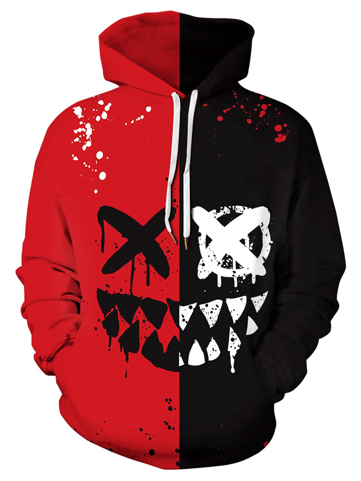 Wangstar Men's Graphic Hoodies - Cool Rapper Style Pullover Sweatshirt for Christmas Gifts (Black/Red) | Streetwear Fashion, Hip Hop Outfits & Casual Winter Wear