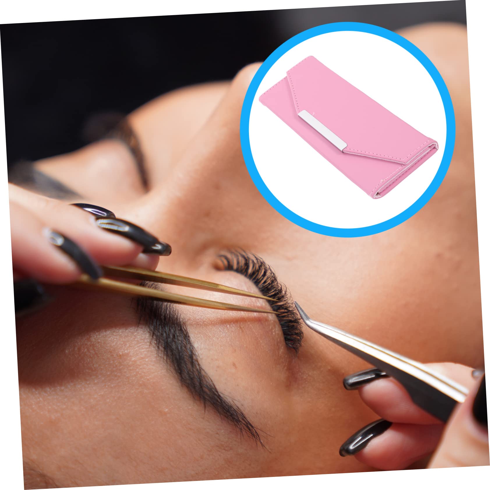 Premium Eyelash Extension Tweezers Storage Case - Pink Makeup Organizer for Lash Artists, Salon Professionals & DIY Beauty Enthusiasts | Waterproof Travel-Friendly Tweezers Holder & Lash Tool Container for Home, Salon or On-the-Go Use