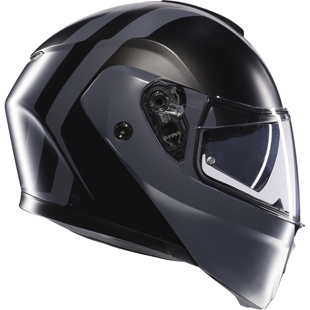 AGV Streetmodular Resia Black/Grey Motorcycle Helmet - DOT & ECE Certified for Street Riding, Commuting & Urban Adventures