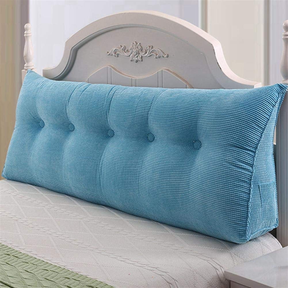 Large Wedge Pillow for Back Support - Stripe Bolster Triangle Cushion, Headboard Reading Pillow, Sofa Bed & Daybed Cushion, Double Tatami Pillow - 120×50×20cm (47×20×9