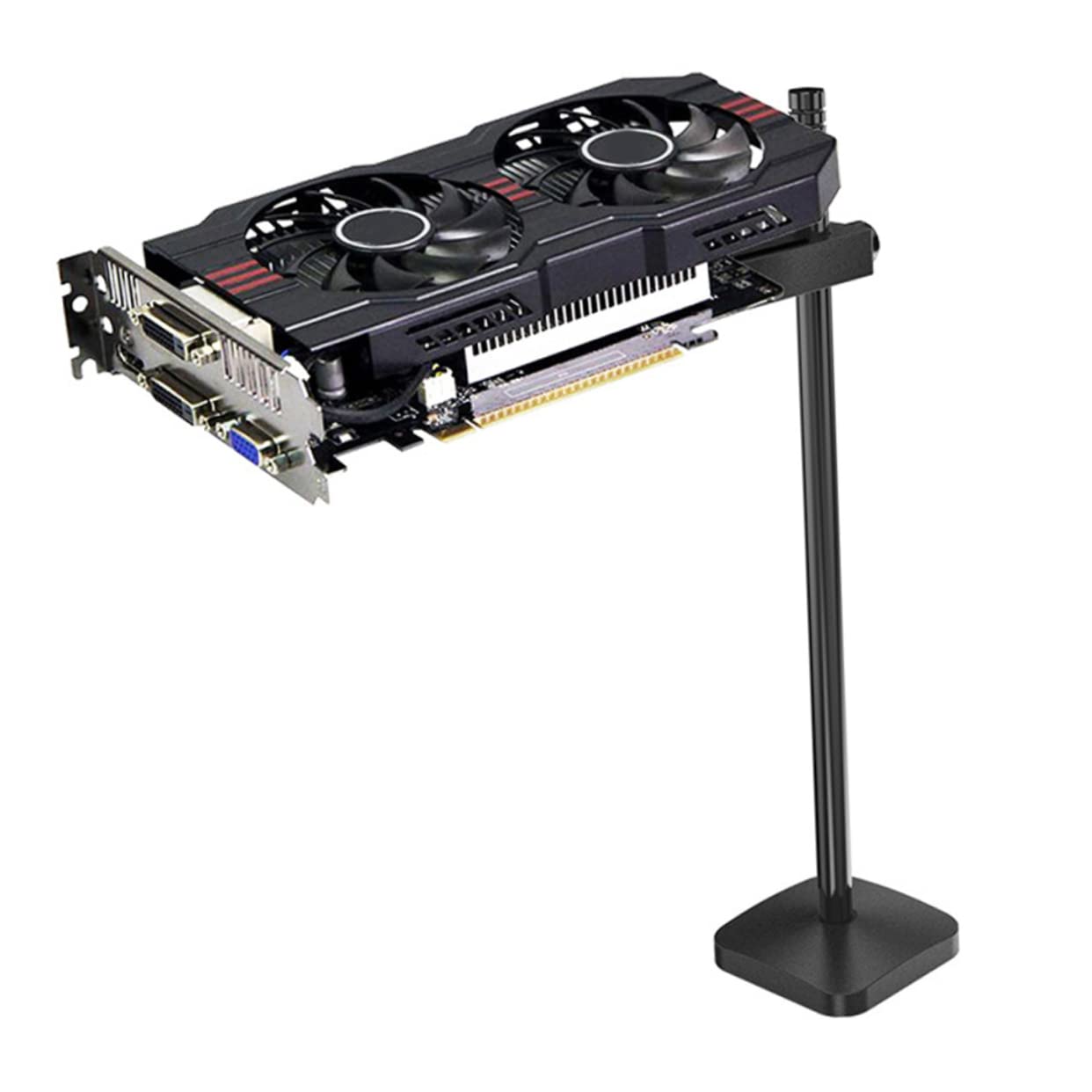 Mikikit 2pcs Adjustable GPU Support Bracket - ATX/MATX Computer Case Graphics Card Holder | Prevents GPU Sag for Gaming PC, Workstation & Mining Rigs