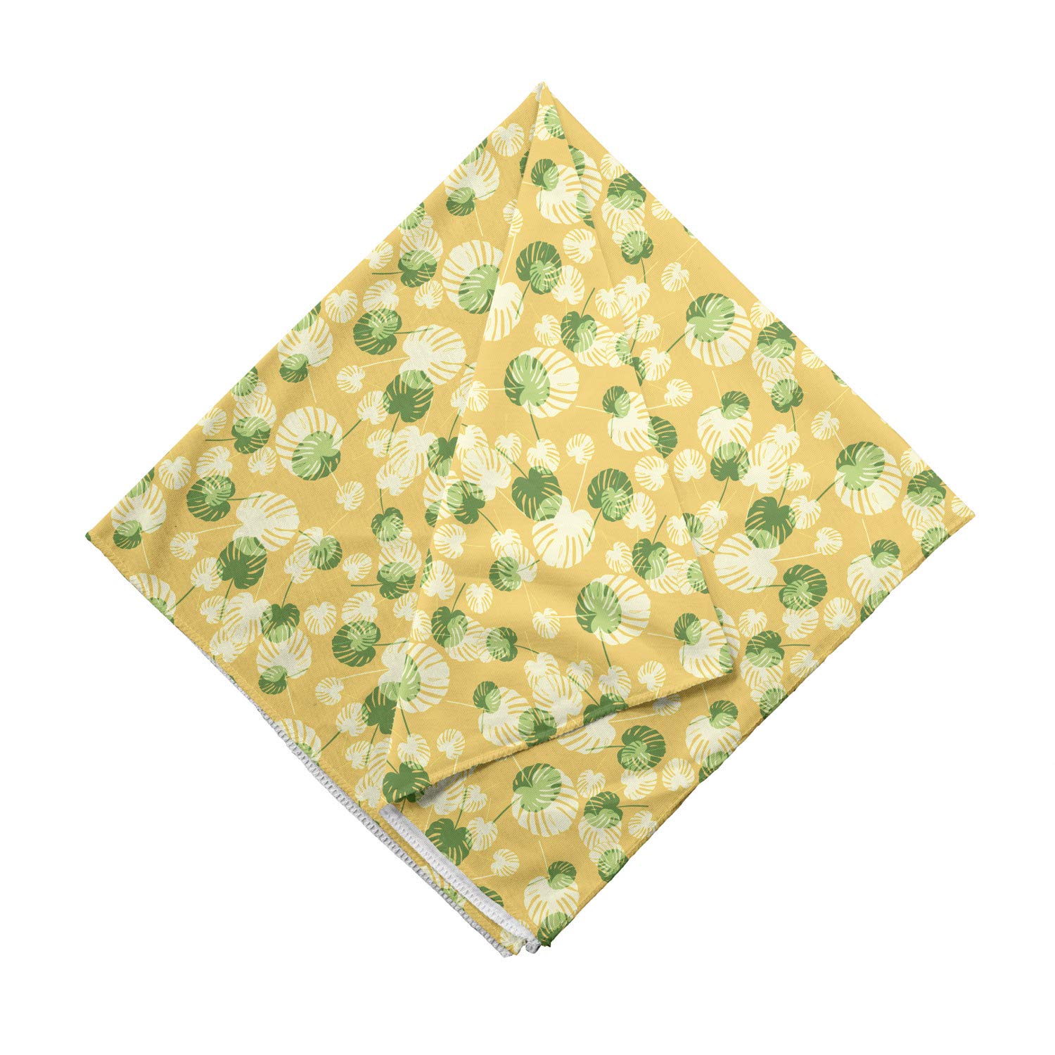 Ambesonne Tropical Bandana - Exotic Palm Leaves Design, Unisex Head & Neck Scarf for Men & Women - Perfect for Beach, Music Festivals & Outdoor Adventures