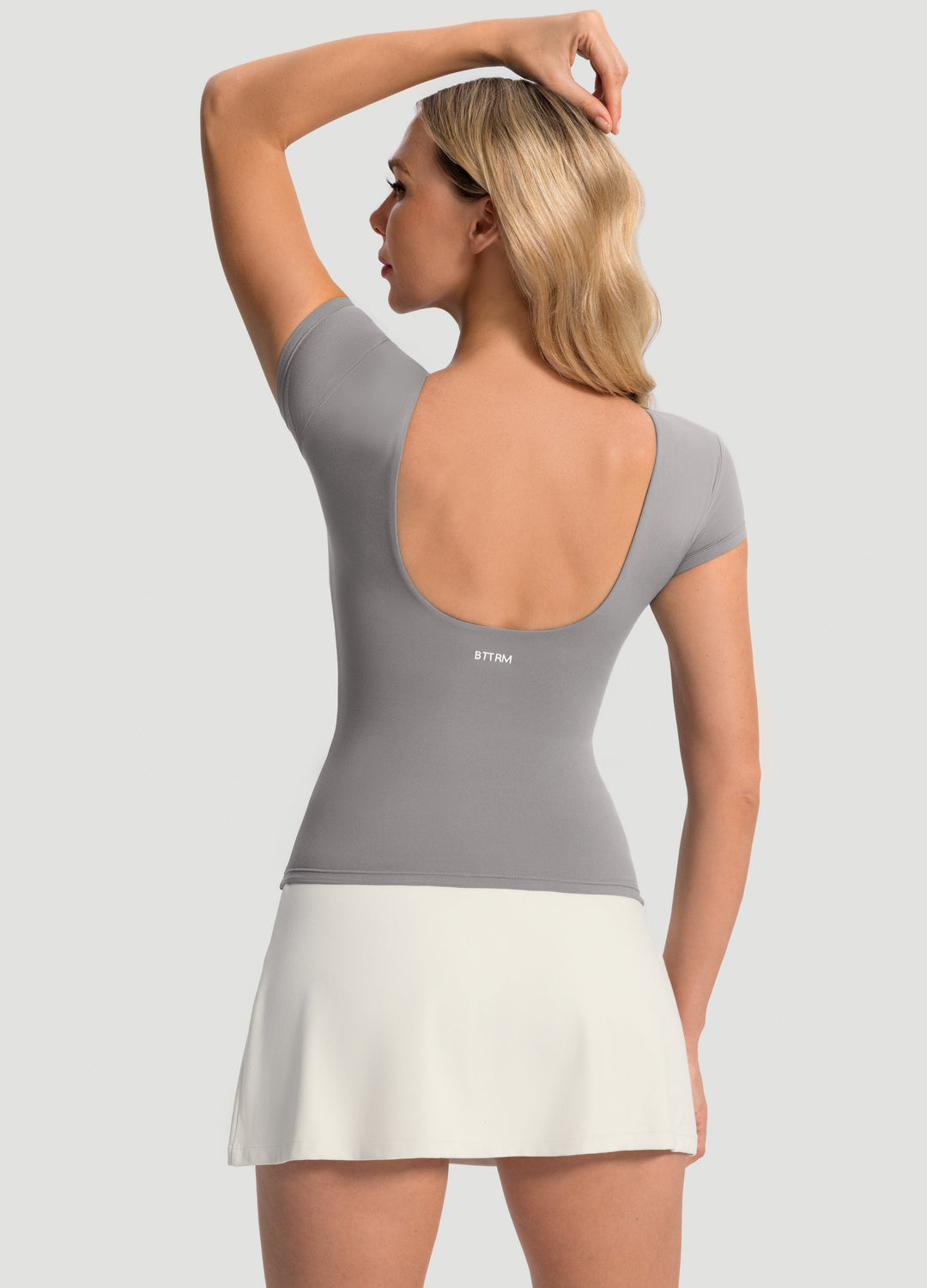 Breathable Open Back T-Shirt for Women - Summer Fashion, Casual Wear & Yoga Outfit