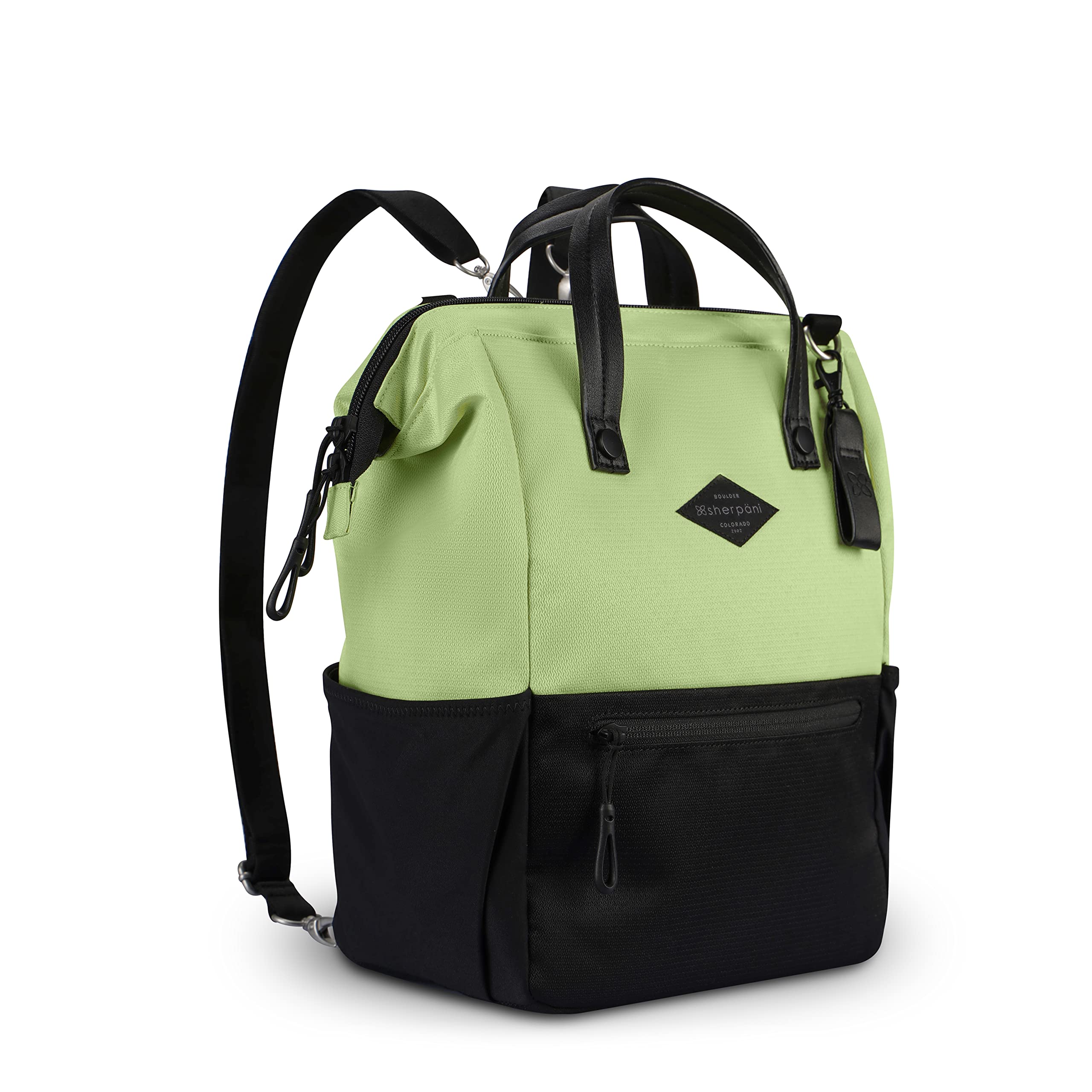 Sherpani Dispatch Convertible Backpack Tote for Women - Travel Laptop Backpack & Crossbody Bag Fits 13 Inch Laptop (Butterfly) - Perfect for Work Commute, College & Weekend Getaways