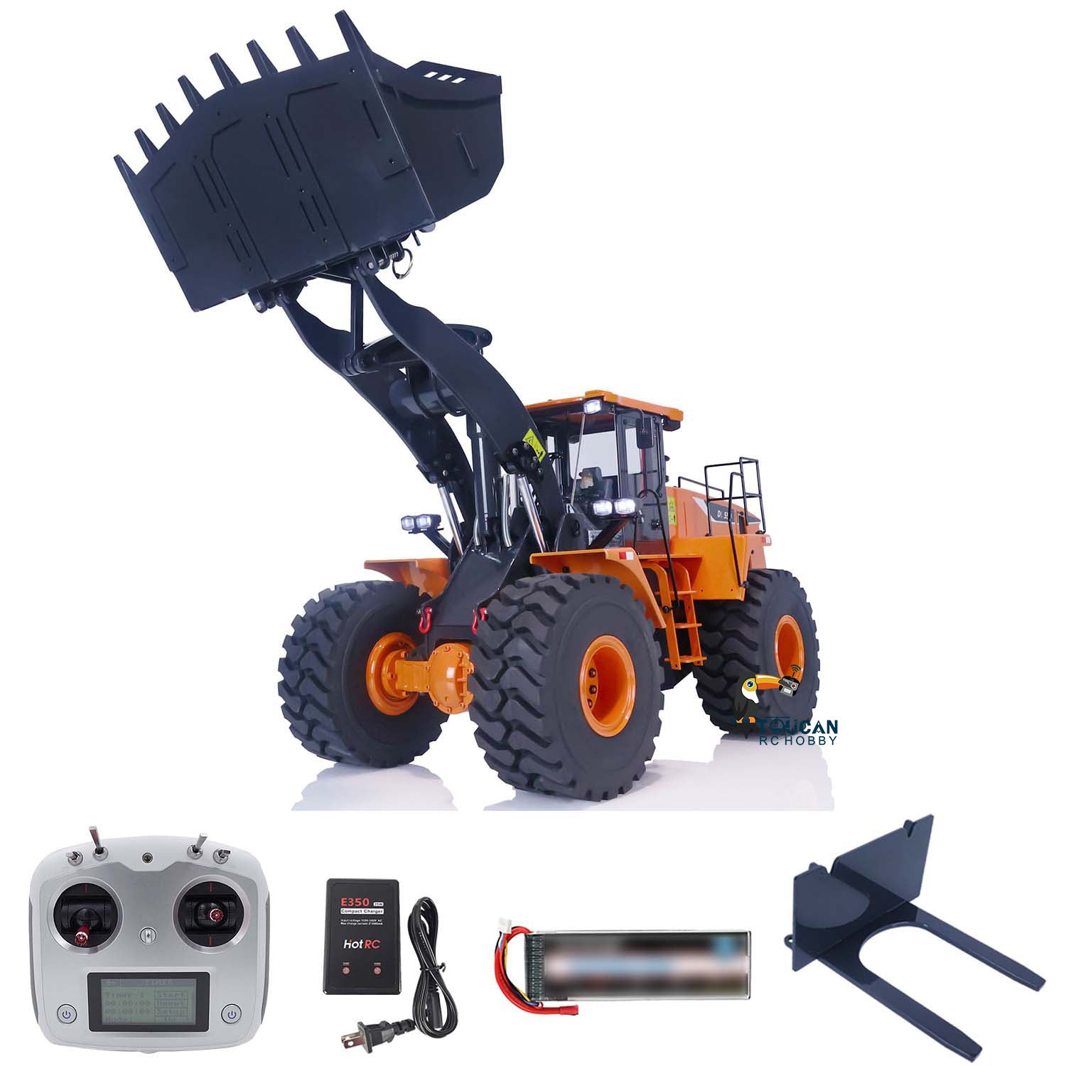 1/14 Scale WA470 RC Hydraulic Loader Toy - 980L Metal Construction Vehicle with Lights & Sound | Ready-to-Run XDRC Remote Control Truck | Perfect for Kids Play, Construction Site Simulation & RC Hobbyists
