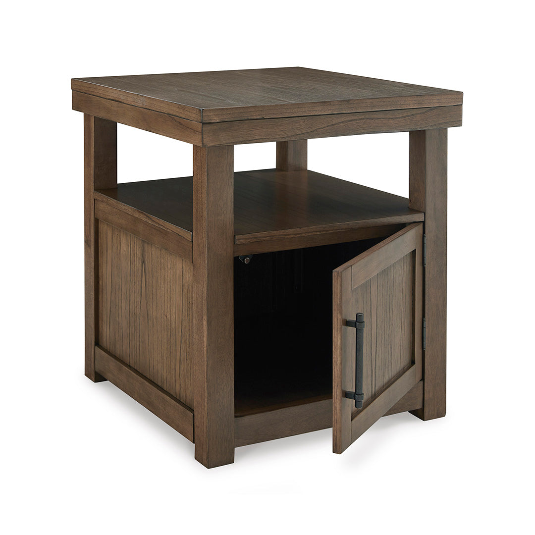 Boardernest End Table - Modern Side Table for Living Room, Bedroom & Office - Small Nightstand with Storage Shelf - Perfect for Coffee, Books & Decor