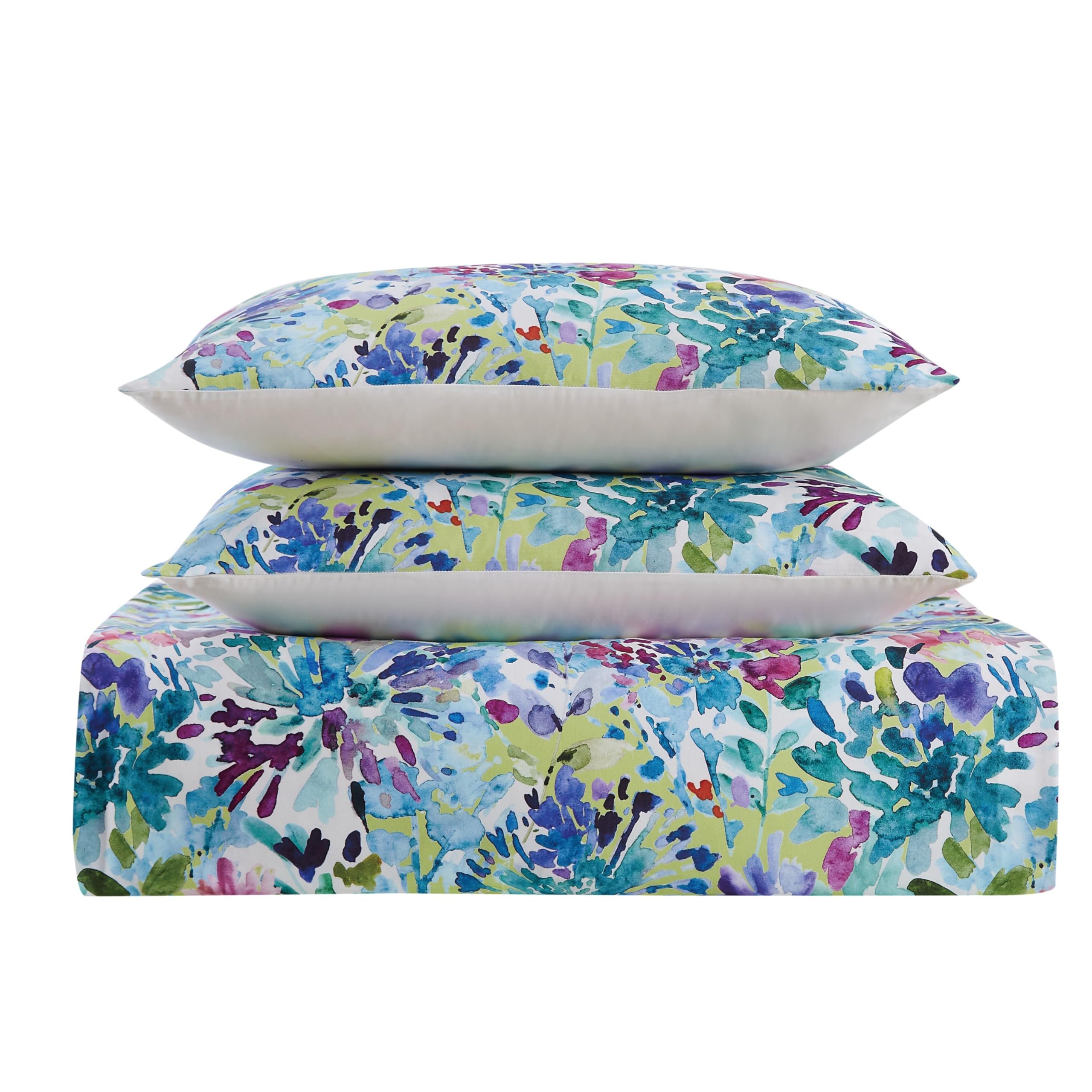 Christian Siriano NY Dahlia 3-Piece King Duvet Cover Set - Luxury Floral Bedding Collection for Master Bedroom & Guest Room Decor