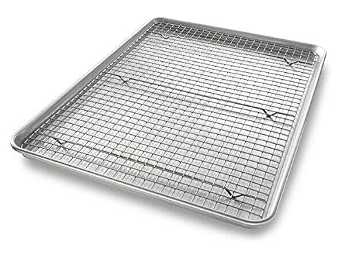 Nonstick Half Sheet & Cooling Rack Set - Premium Baking Supplies for Cookies, Muffins & Cakes | Durable Bakeware Set with Cookie Sheet & Baking Pans | Perfect for Home Bakers, Holiday Baking & Kitchen Essentials