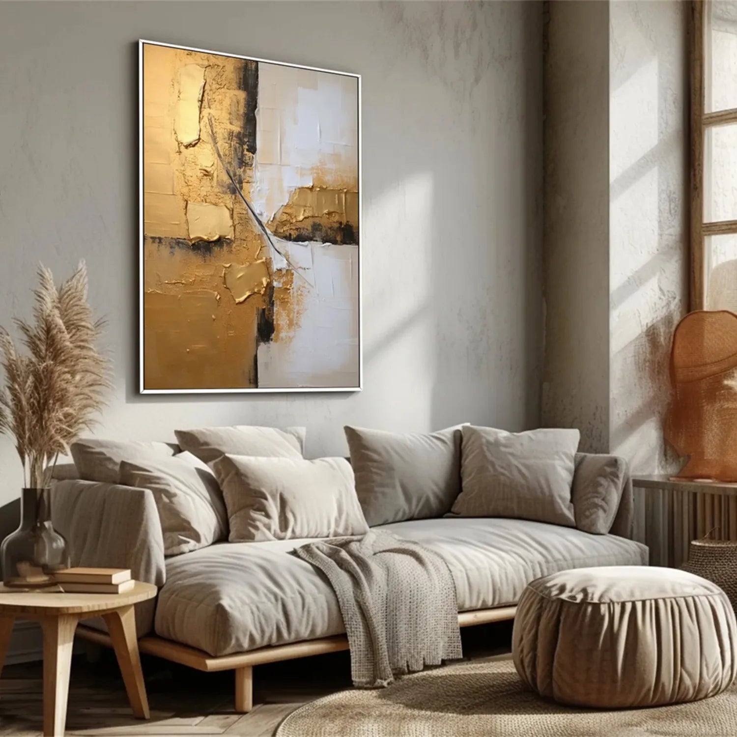 Abstract Painting #AB 231 - Modern Wall Art for Living Room, Bedroom & Office Decor | Large Canvas Artwork for Home & Office Interior Design