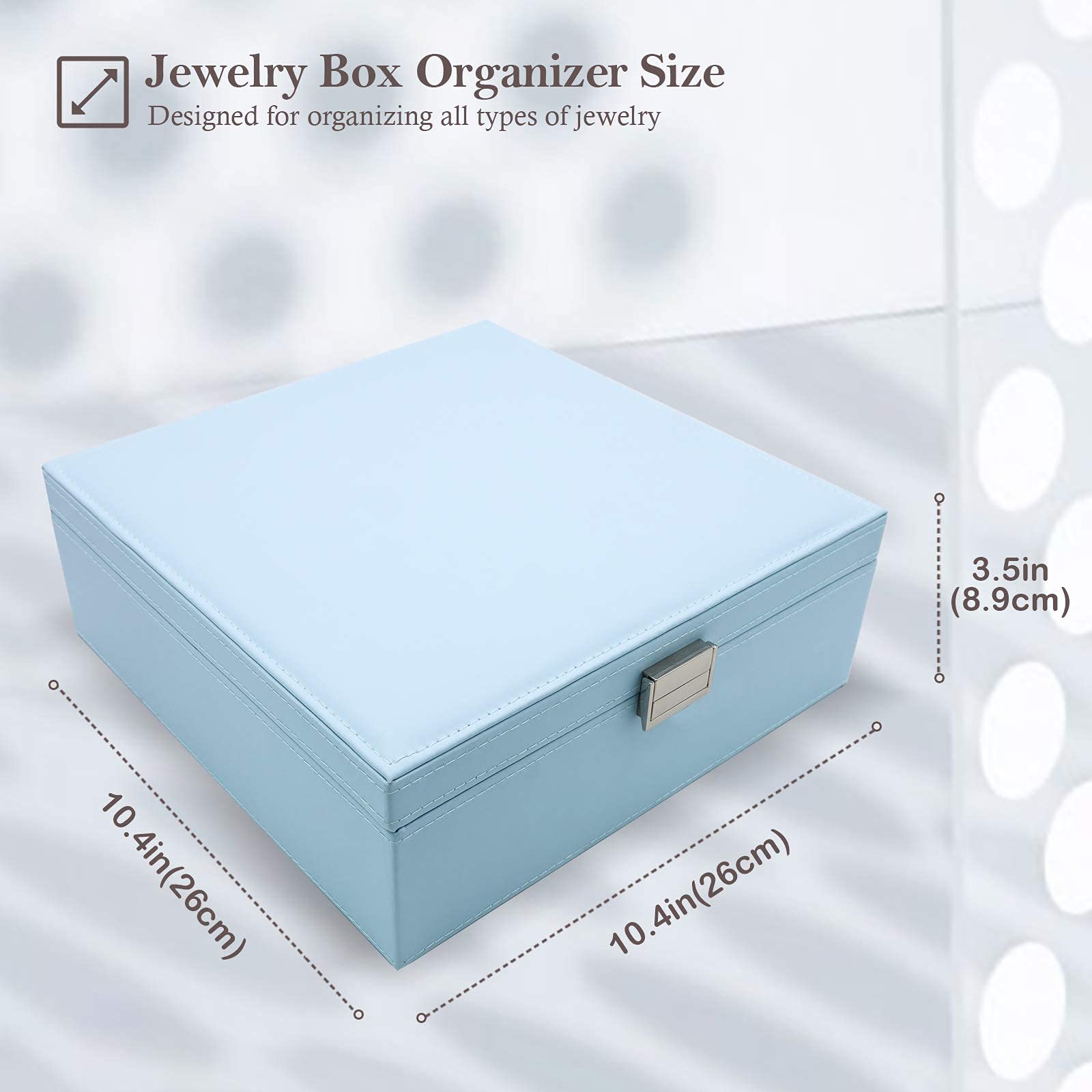 ProCase 6-Layer Large Jewelry Organizer Box for Women - Elegant Jewelry Storage Case with Mirror, Perfect Gift for Girlfriend, Wife & Daughter | Great for Travel, Home Vanity & Closet Organization