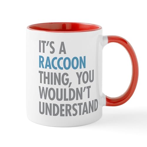 White/Red Inside - Raccoon Thing Mugs