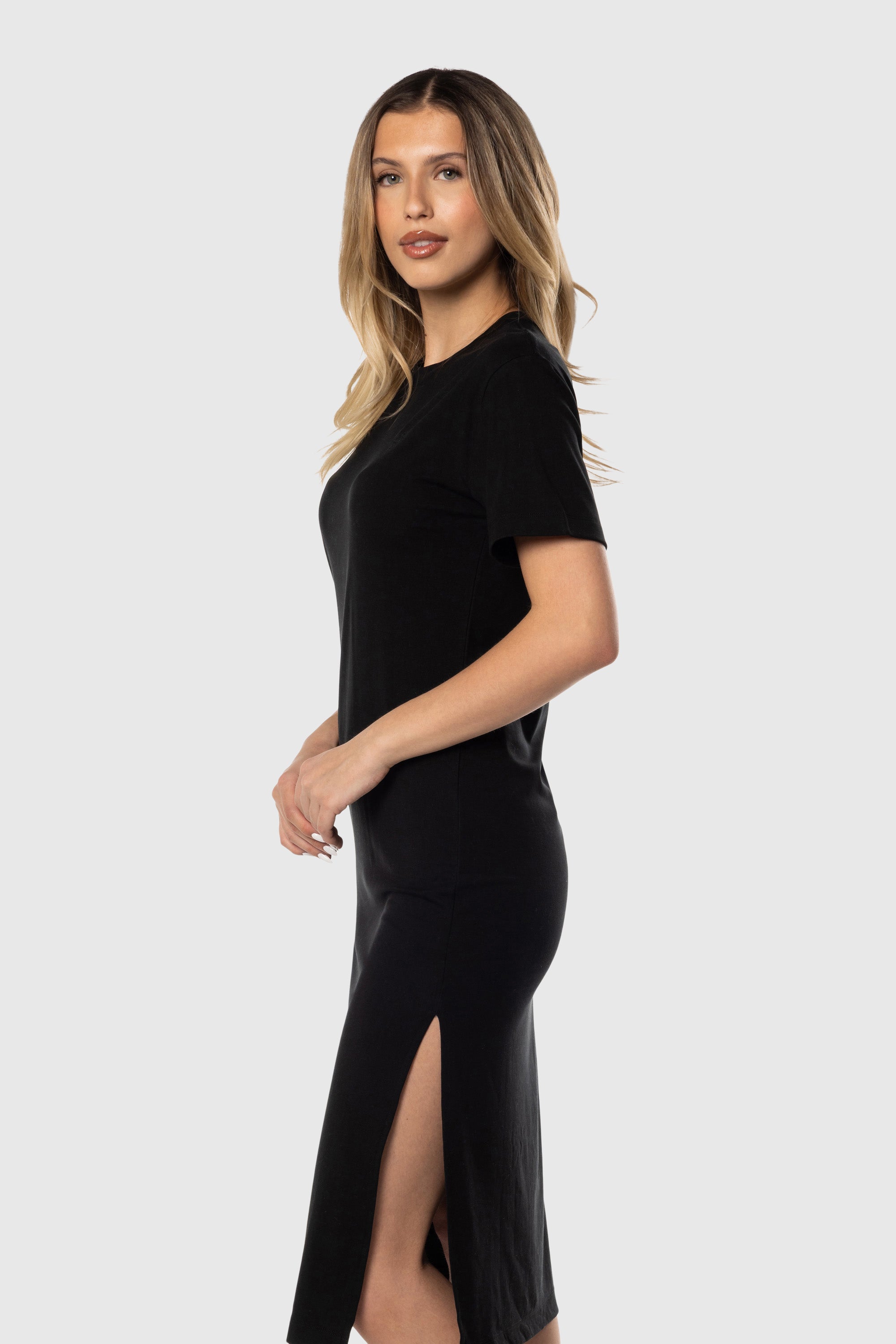 Long Sleeve T-Shirt Dress for Women - Casual Comfortable Loose Fit Tee Dress - Perfect for Everyday Wear, Lounge, and Outings