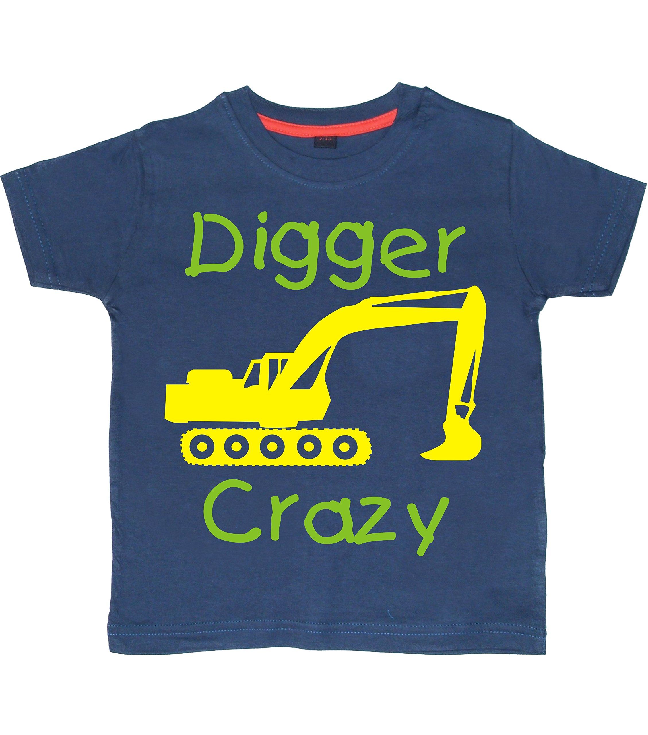 Edward Sinclair Big Boys' Digger Crazy Washed Graphic T-Shirt - Fun Construction Theme Cotton Tee for Kids Playtime & Outdoor Adventures