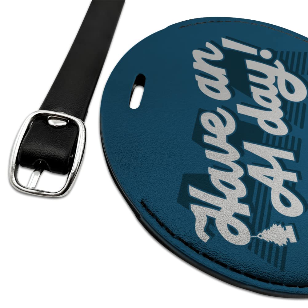 Breaking Bad A1A Car Wash Round Leather Luggage Tag - Durable Suitcase ID Tag for Travel & Carry-On Bags | Perfect for Business Trips, Vacations & Gift Giving