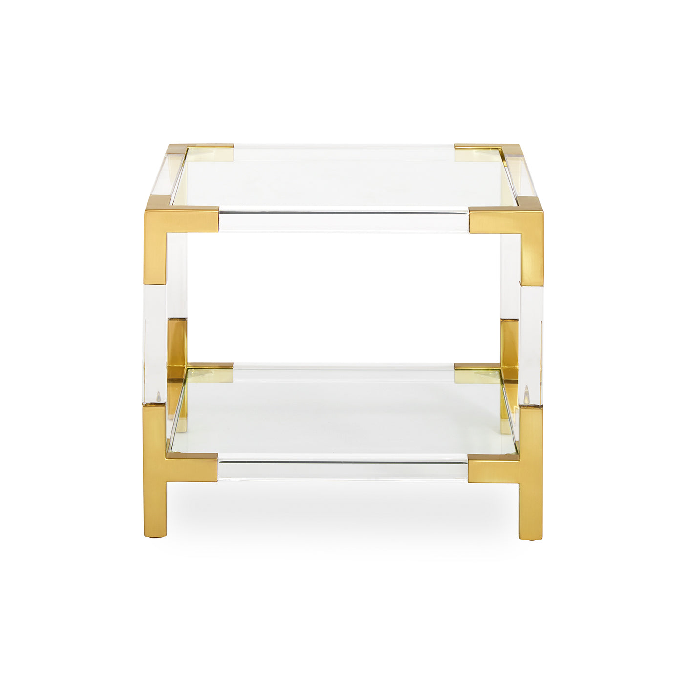 Jacques Two Tier Accent Table Set - Modern Side Table with Storage Shelf for Living Room, Bedroom, Office - Perfect for Small Spaces & Home Decor