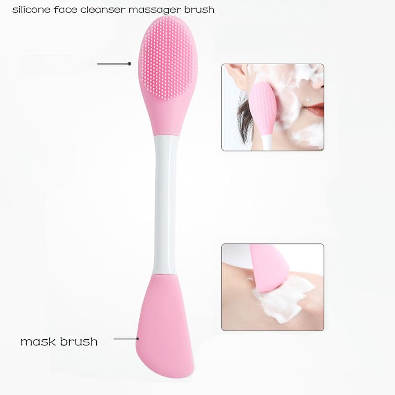 SMARZEC Silicone Face Mask Brush Applicator - Soft Facial Cleansing Brush for Cream, Mud, Clay & Body Lotion | Gentle Makeup Remover & Skin Care Tool for Spa, Home & Travel Beauty Routine