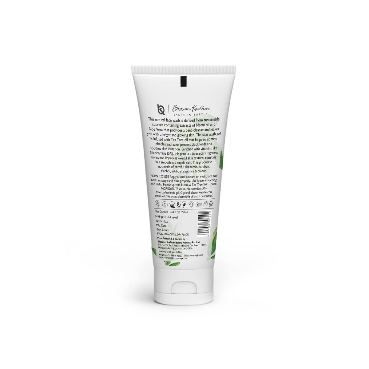 Aroma Magic Neem & Tea Tree Face Wash (50ml) + Anti-Pimple Gel (20g) Combo Pack | Powered by Niacinamide | Acne Treatment for Clear Skin | Perfect for Daily Skincare Routine & Travel