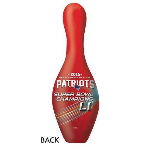 2017 Super Bowl 51 Champions New England Patriots Collectible Bowling Pin - OnTheBallBowling | Perfect for Sports Memorabilia Collections, Man Cave Decor, and NFL Fan Gifts