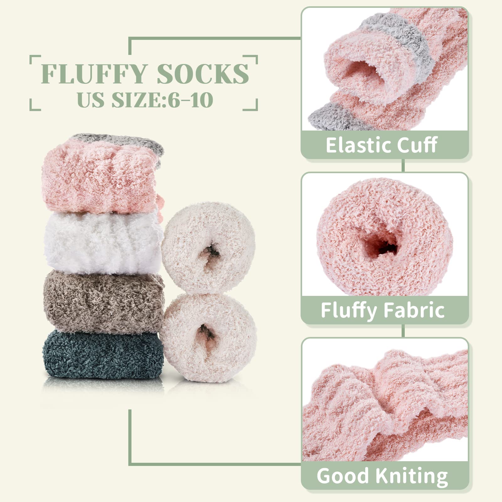 Ultra Soft Women's Fuzzy Socks - Cozy Winter Warm Slipper Socks for Sleeping & Lounging | Gradient Design | Perfect for Cold Nights, Relaxing at Home, and Gift Giving