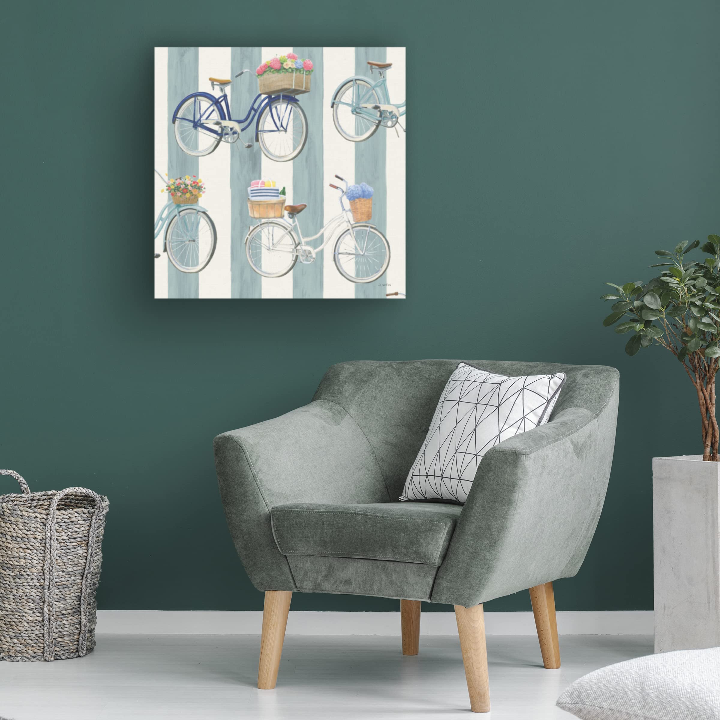 James Wiens 'Beach Time Pattern V' Canvas Wall Art Print - Coastal Decor for Living Room, Bedroom & Office - Trademark Fine Art Collection