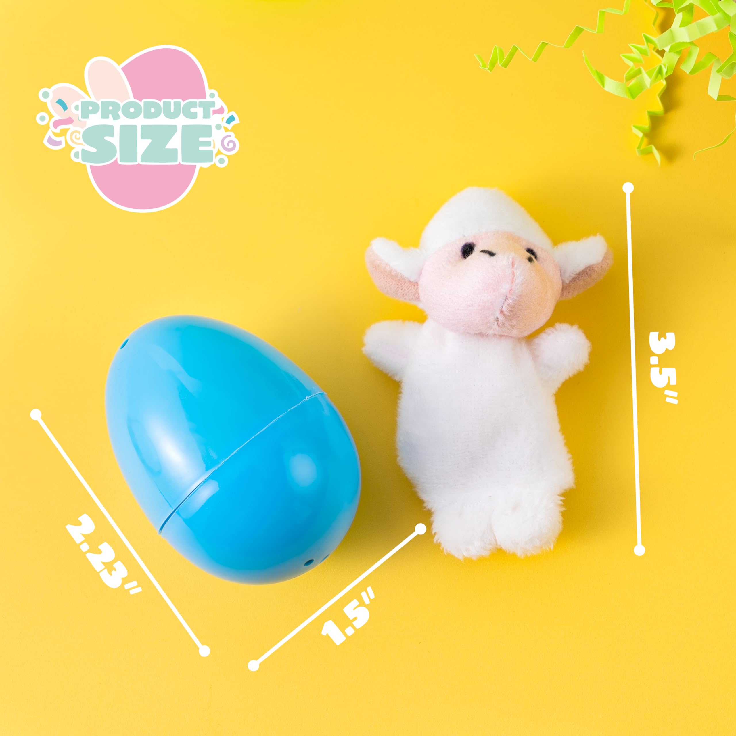 JOYIN 36 Pcs Pre-Filled Easter Eggs with Animal Finger Puppets - Easter Egg Hunt Supplies for Kids, Toddlers, Classroom Prizes & Party Favors - Perfect for Easter Baskets, Birthday Gifts & Spring Celebrations