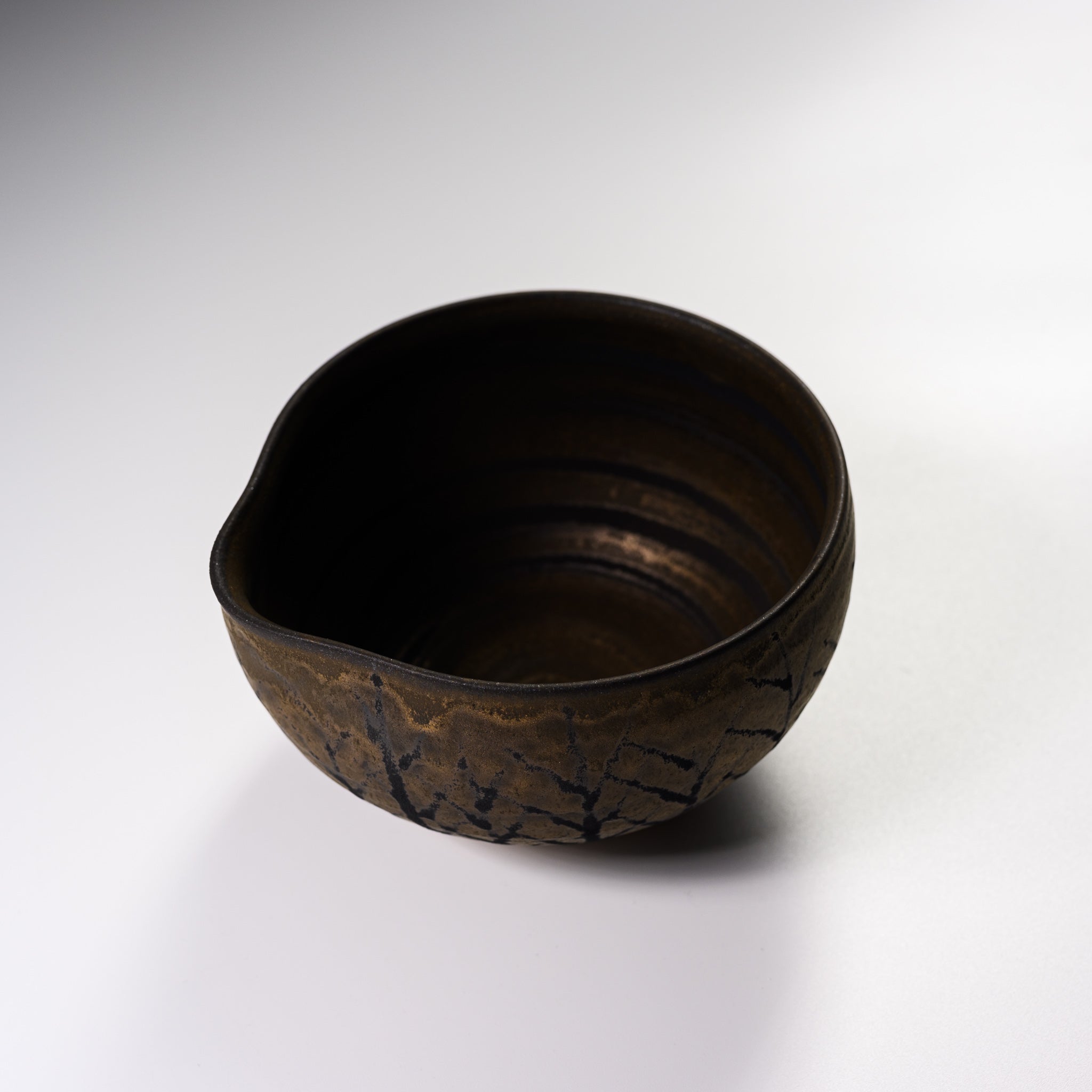 Premium Hanaizumi Matcha Bowl with Spout - Handcrafted Tree Shadow Design Ceremonial Tea Set for Japanese Matcha Green Tea Preparation - Perfect for Tea Ceremonies, Zen Meditation & Home Decor