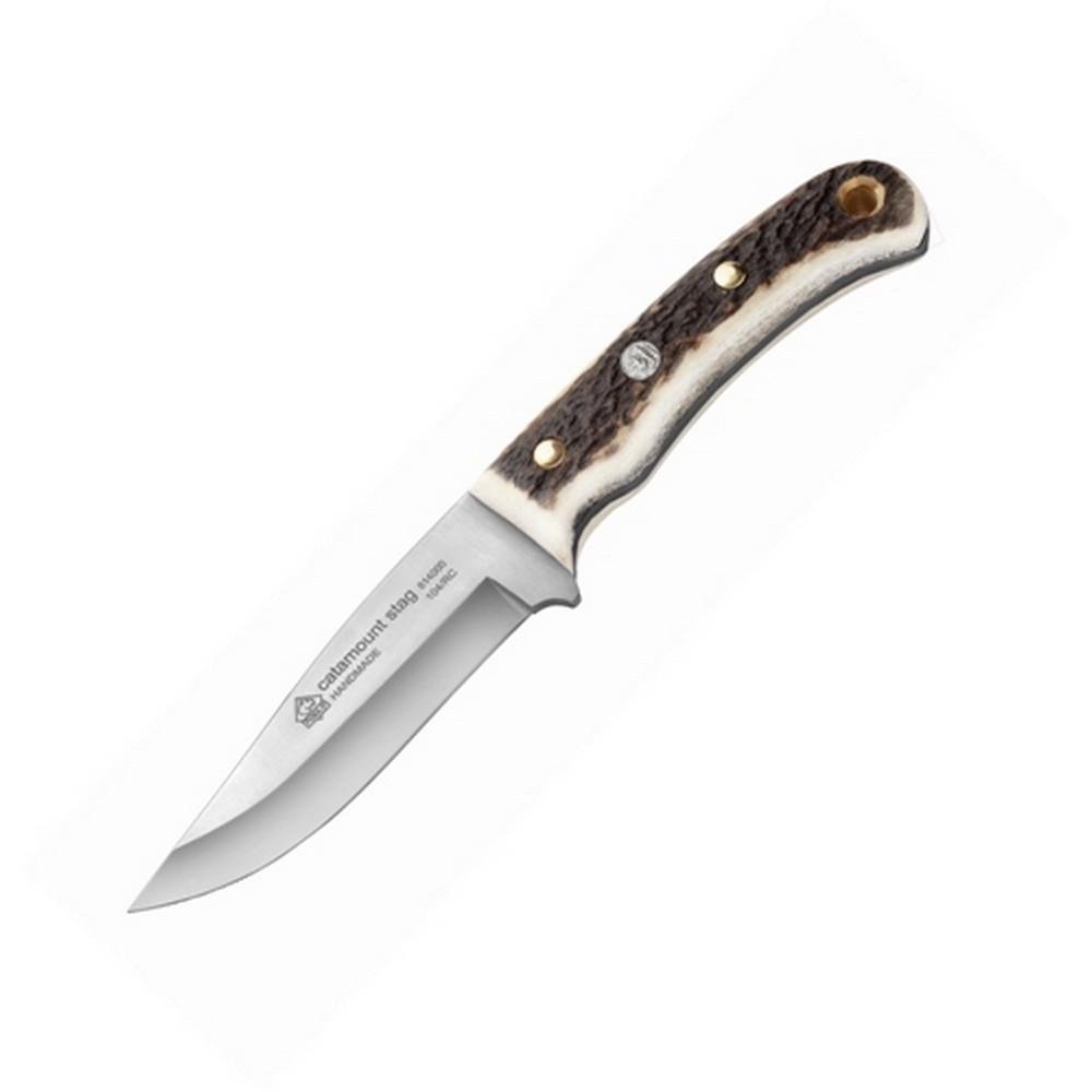 Puma IP Stag Catamount Knife - High-Quality Hunting & Outdoor Knife for Camping, Hiking & Survival - Durable Stainless Steel Blade with Stag Handle
