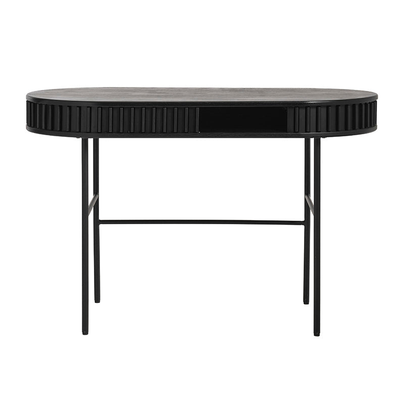 SIERRA 47-Inch Study Desk for Home Office, Black - Perfect for Small Spaces, Dorm Rooms & Workstations