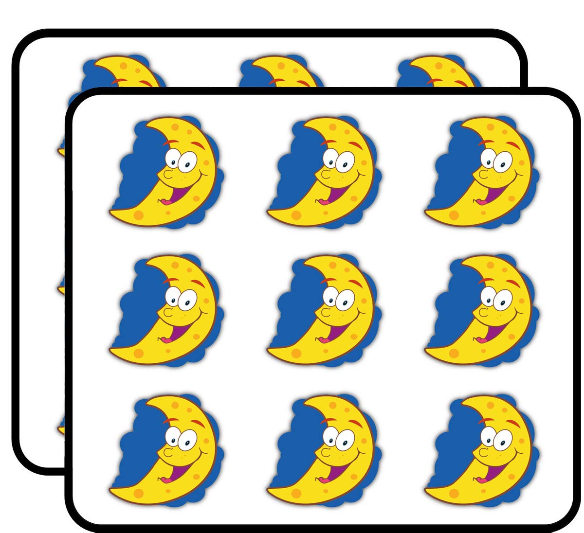 Moon Smile 2 Inch 18 Pack Planner Stickers - Colorful Calendar & Scrapbooking Decorative Stickers for Bullet Journals, DIY Crafts, and School Projects