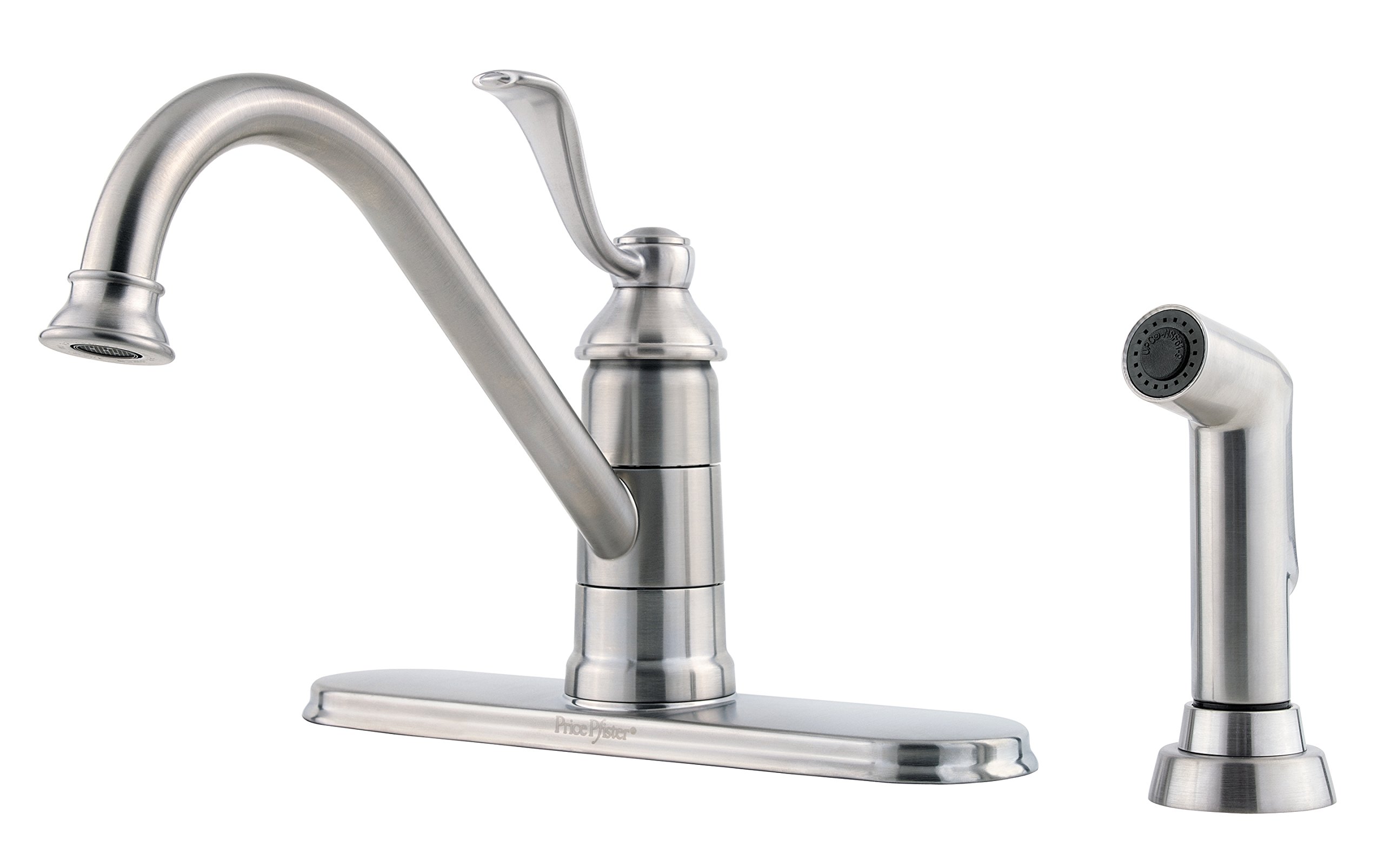 Pfister LG344PS0 Stainless Steel Kitchen Faucet with Sprayer - Modern Pull-Down Faucet for Sink, Dishwashing & Food Prep (Brushed Nickel Finish)