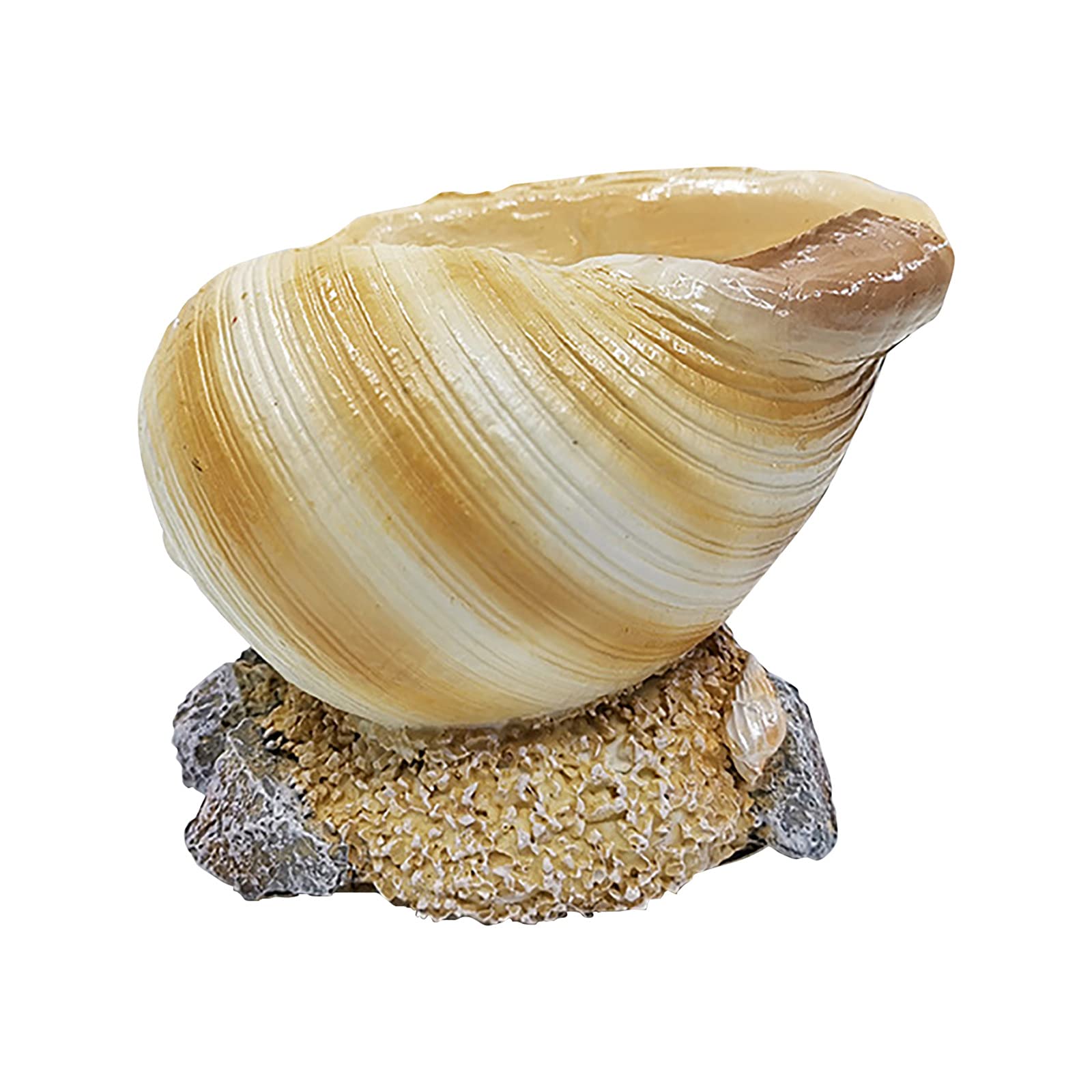 Natural Shell Flower Pot Decor - Faux Conch Garden Plant Decorations for Home, Porch, Vase & Window - Perfect for Coastal, Beach House & Boho Interior Design Styles