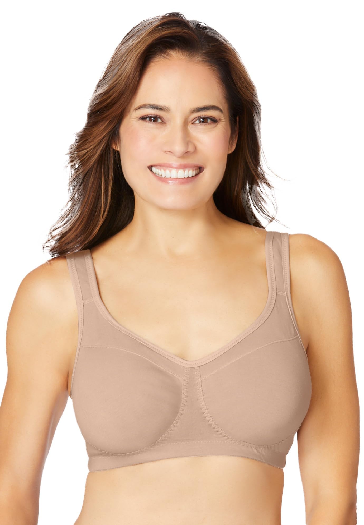 Comfort Choice Women's Plus Size Wireless Leisure Bra - Soft Support Sports Bra for Yoga, Running & Everyday Wear