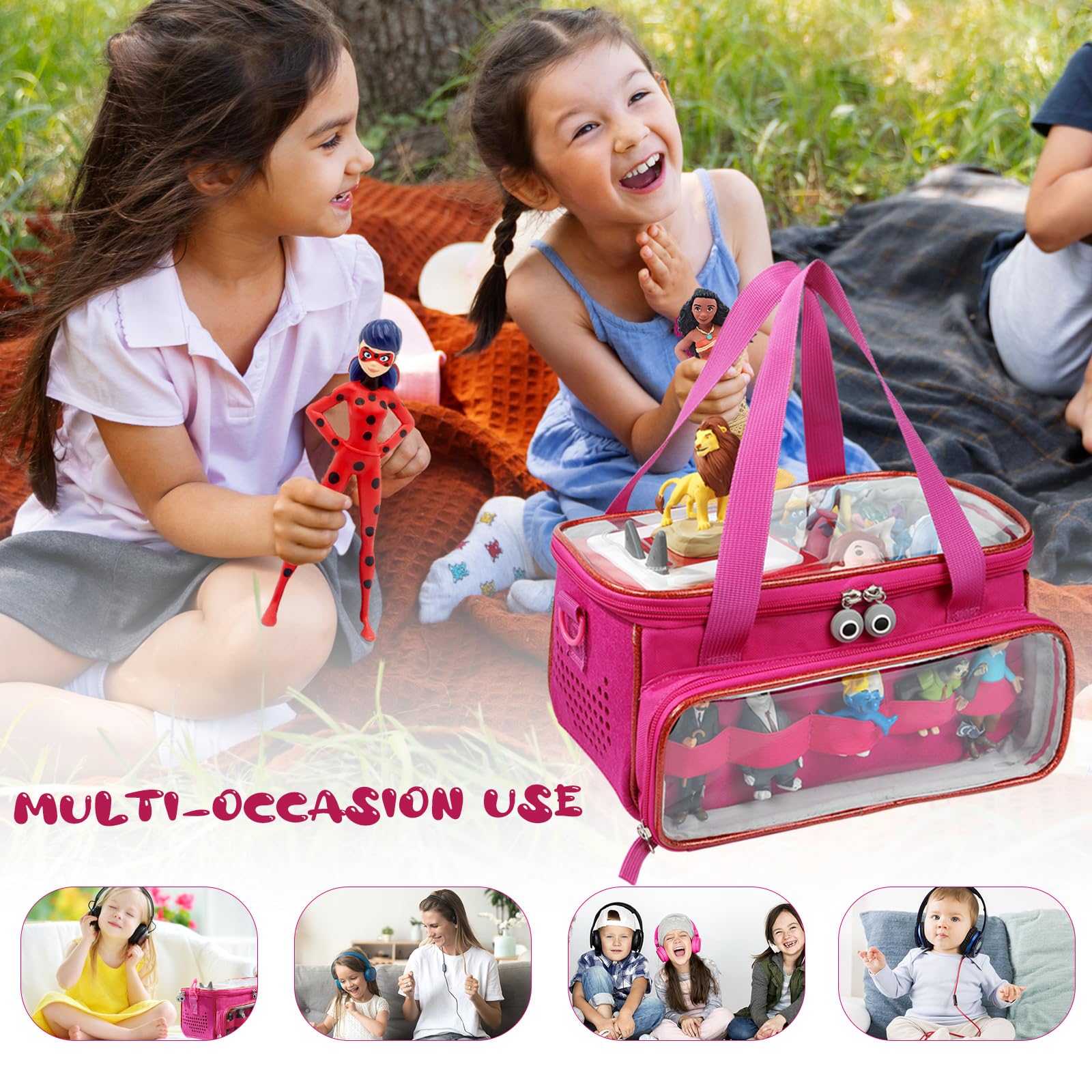 SFYBYHEART Protective Carrying Case for Toniebox & Tonie Figures – Durable Storage Case for Toniebox Starter Set, Characters & Headphones – Perfect for Travel, Home & Kids' Room Organization (Patent Pending)